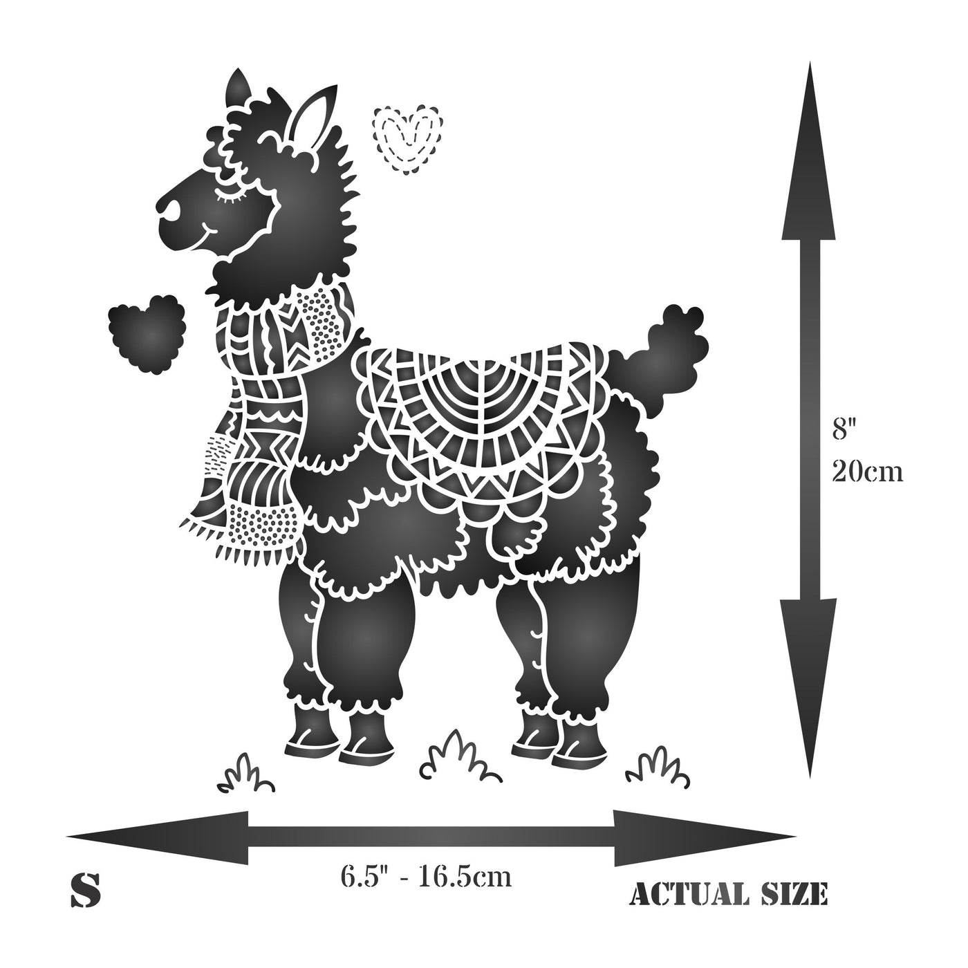 Alpaca Stencil - Childs Decorative Llama Animal