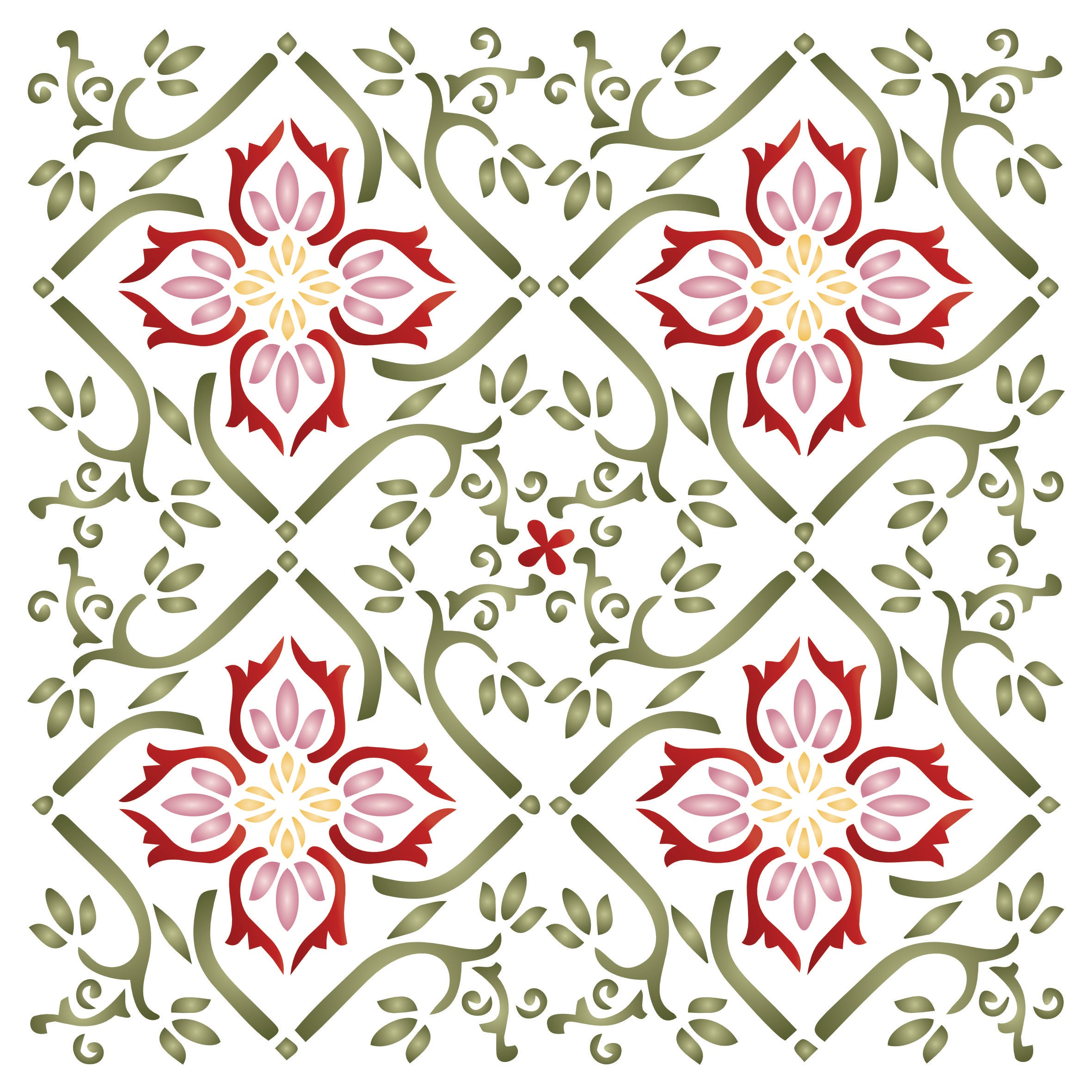 Celtic Tile Stencil - Traditional Irish Tile Design