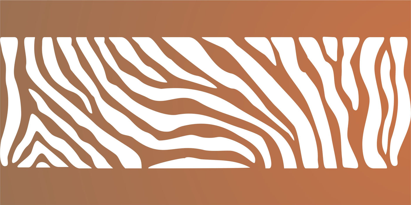 Zebra Stripe Stencil - Animal Skin Pattern Border