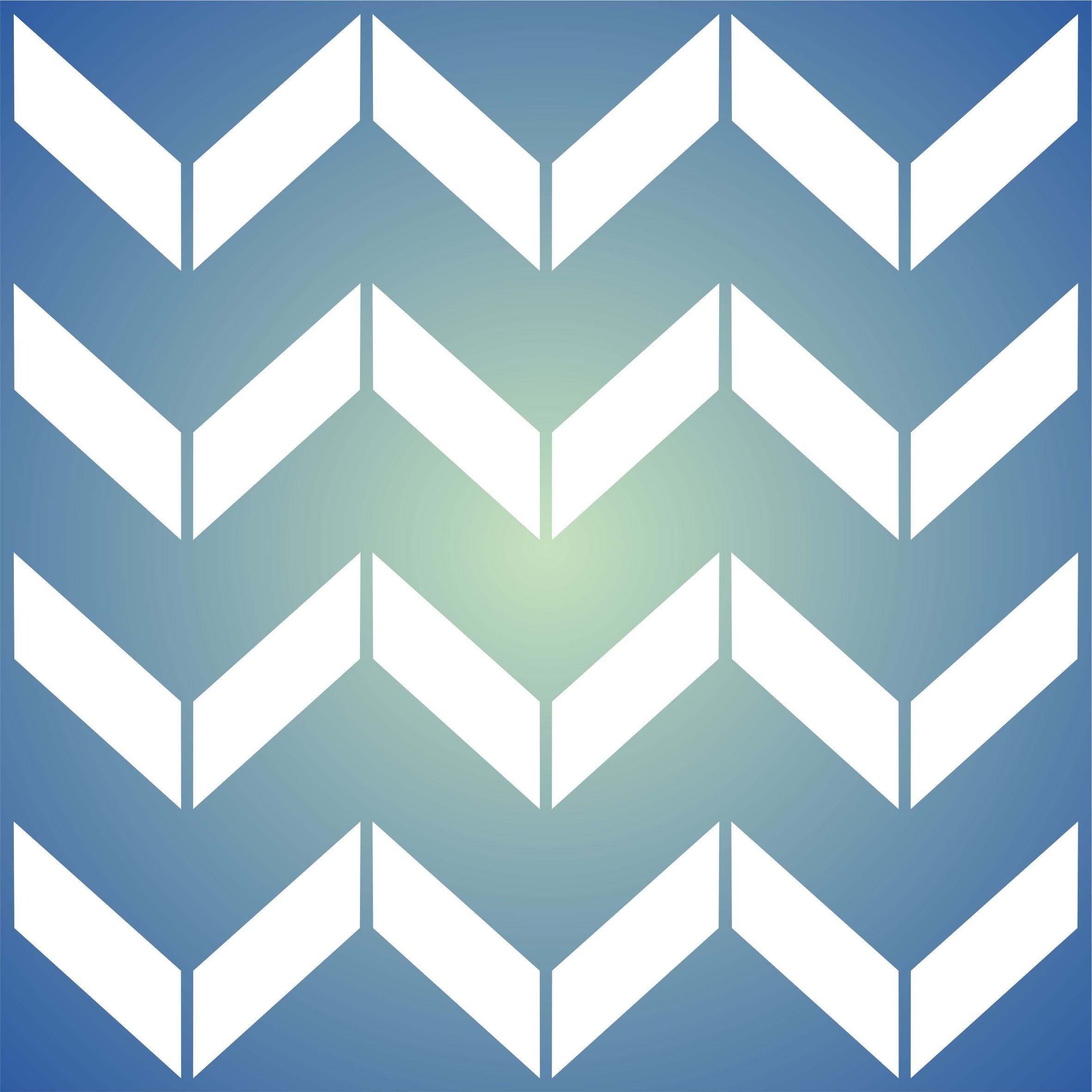 Chevron Wall Stencil - 16.5 x 16.5cm (S) - Reusable Large Herringbone Allover Pattern Wall Stencil Template