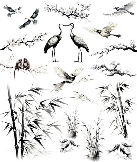 Sumi-e Ink Rice Paper, 29.21 x 36.83 cm - for Decoupage Scrapbooking Journal Crafts