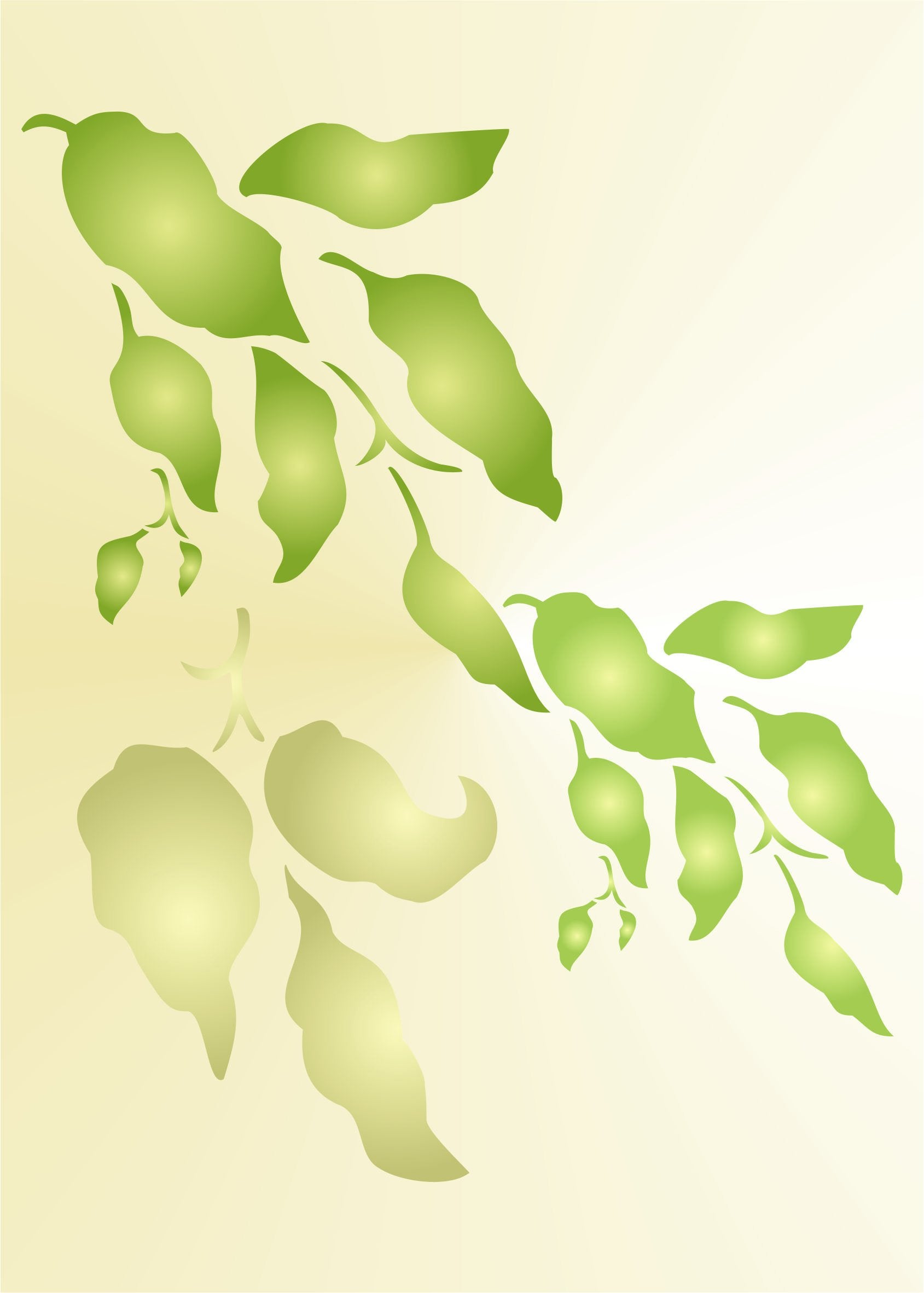 Leaf Stencil - 23 x 38cm (L) - Reusable Large Leaves Foliage Wall Stencil Template