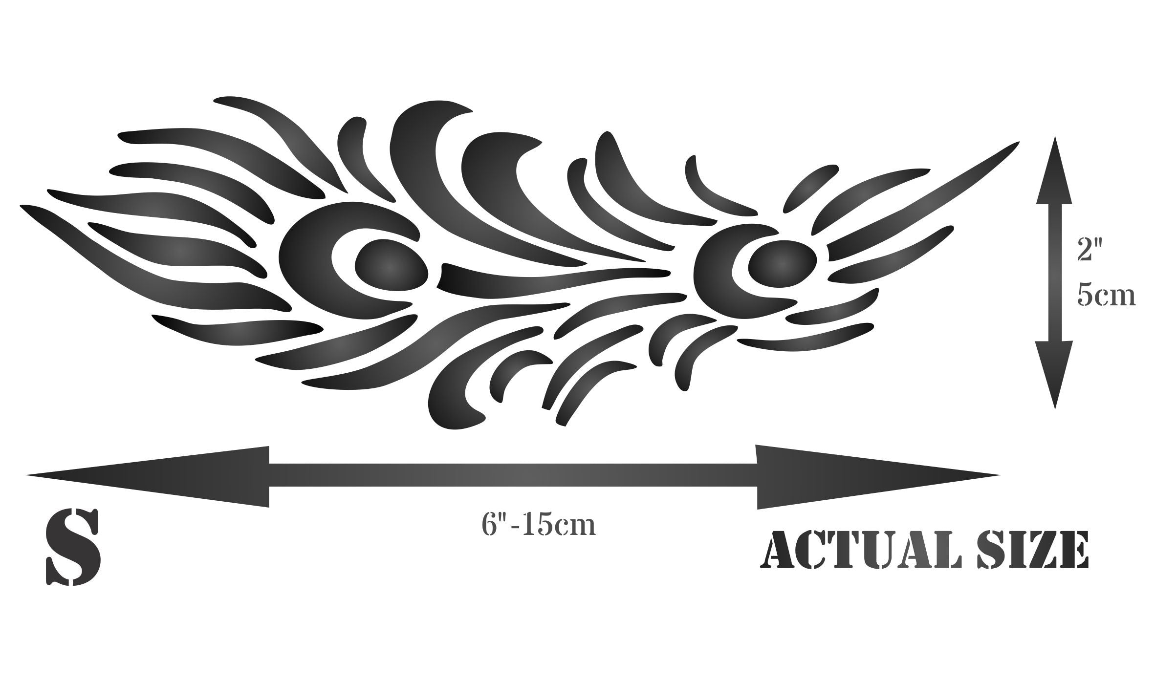 Peacock Feather Stencil - Reusable Bird Feathers Plumage Plume Wall Stencil Template .