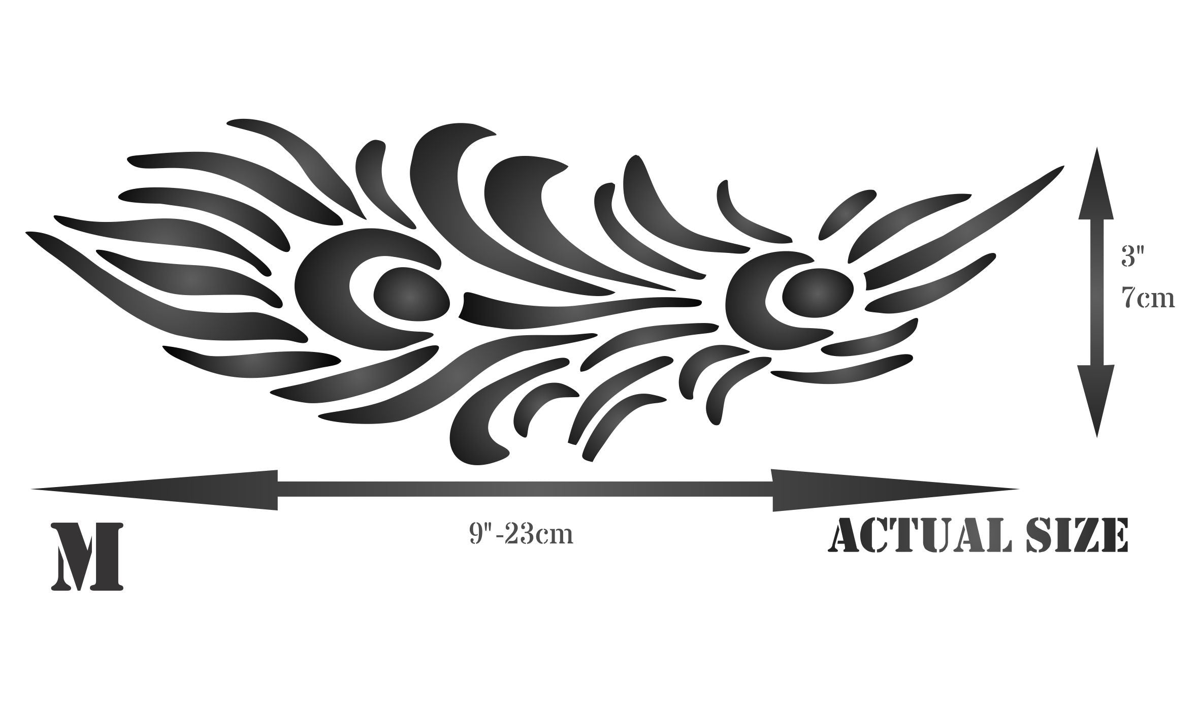 Peacock Feather Stencil - Reusable Bird Feathers Plumage Plume Wall Stencil Template .
