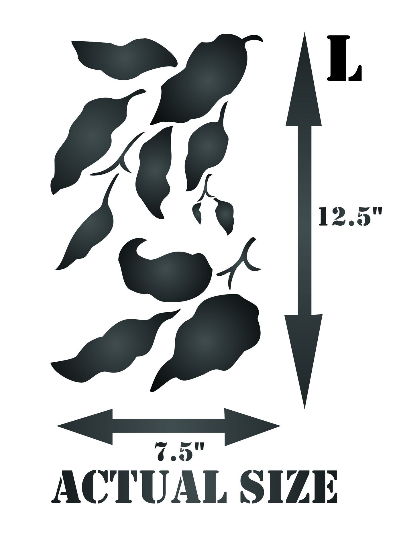 Leaf Stencil - 23 x 38cm (L) - Reusable Large Leaves Foliage Wall Stencil Template