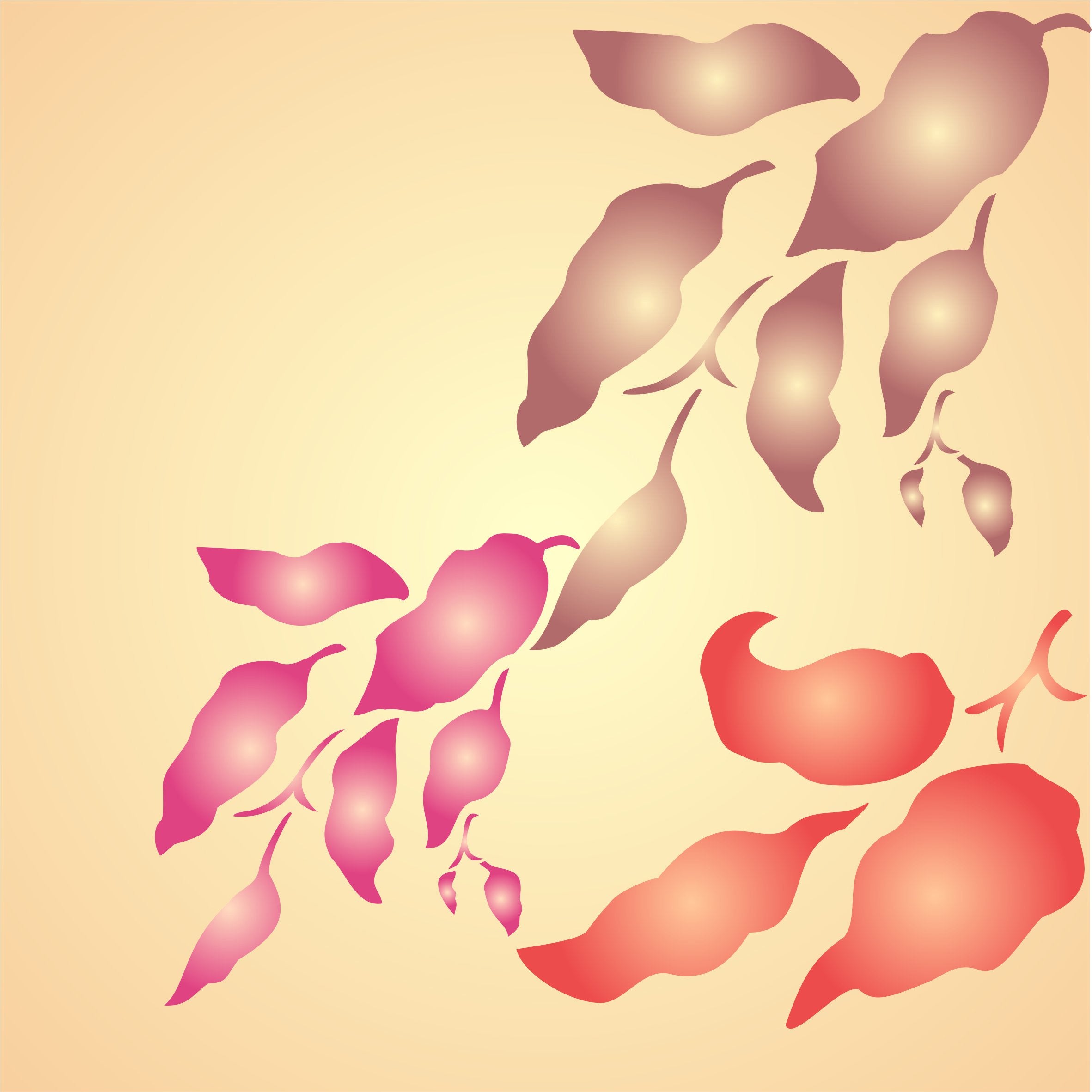 Leaf Stencil - 23 x 38cm (L) - Reusable Large Leaves Foliage Wall Stencil Template