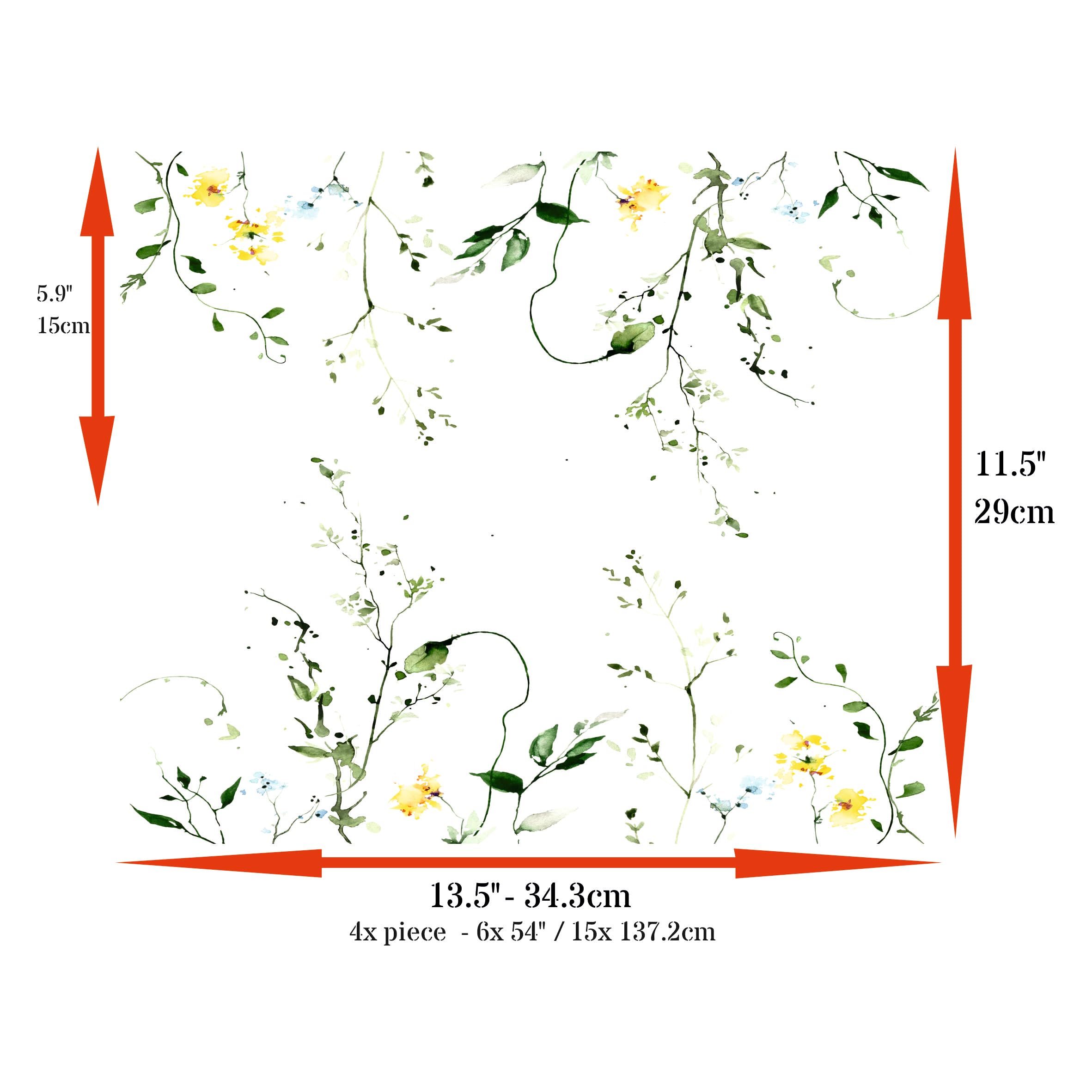 Decoupage Rice Paper (4 pc) - Decoupage Border for Walls, Furniture & Crafts, Decoupage by CRAFT KREATIVELY