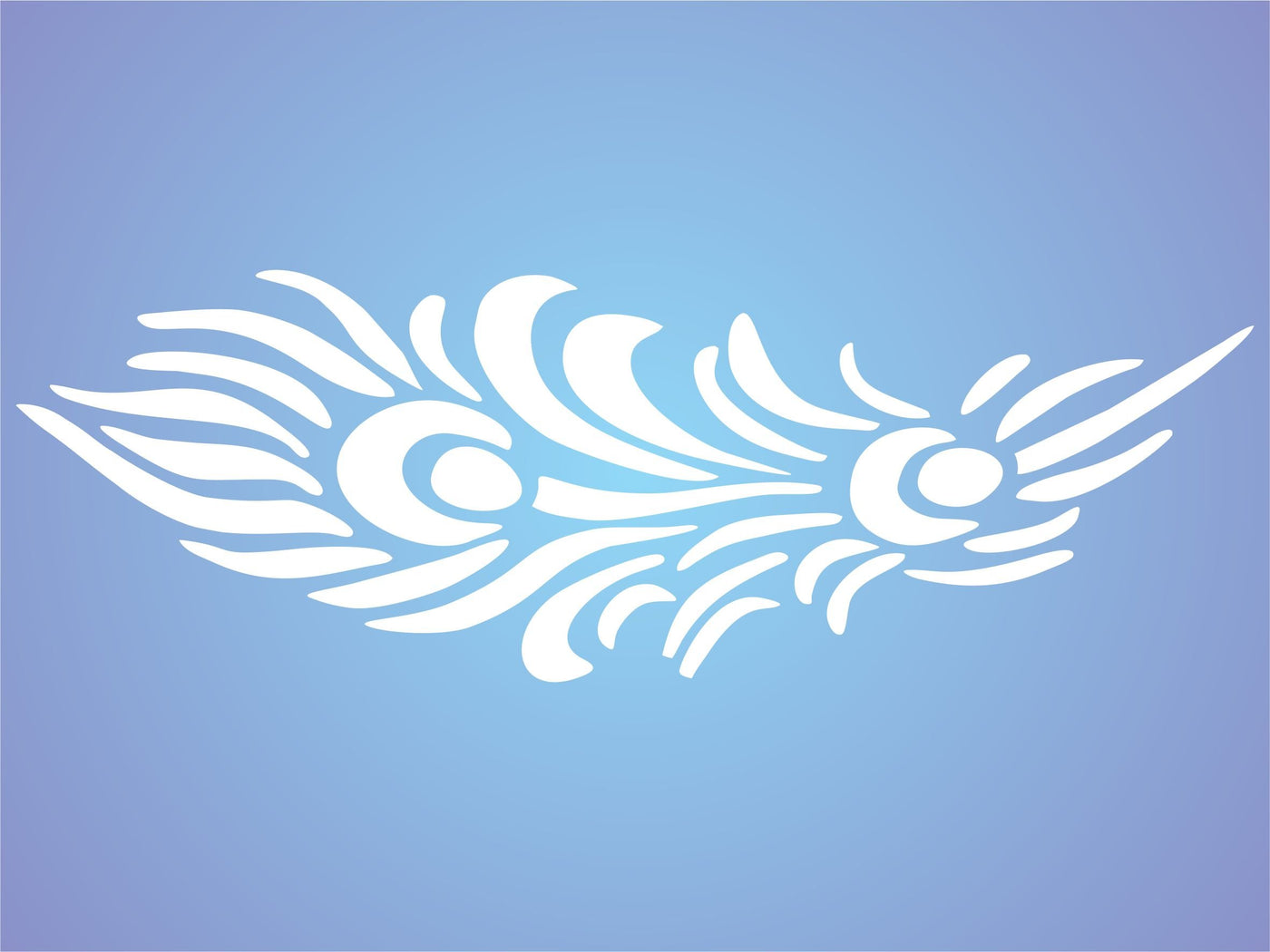 Peacock Feather Stencil - Reusable Bird Feathers Plumage Plume Wall Stencil Template .