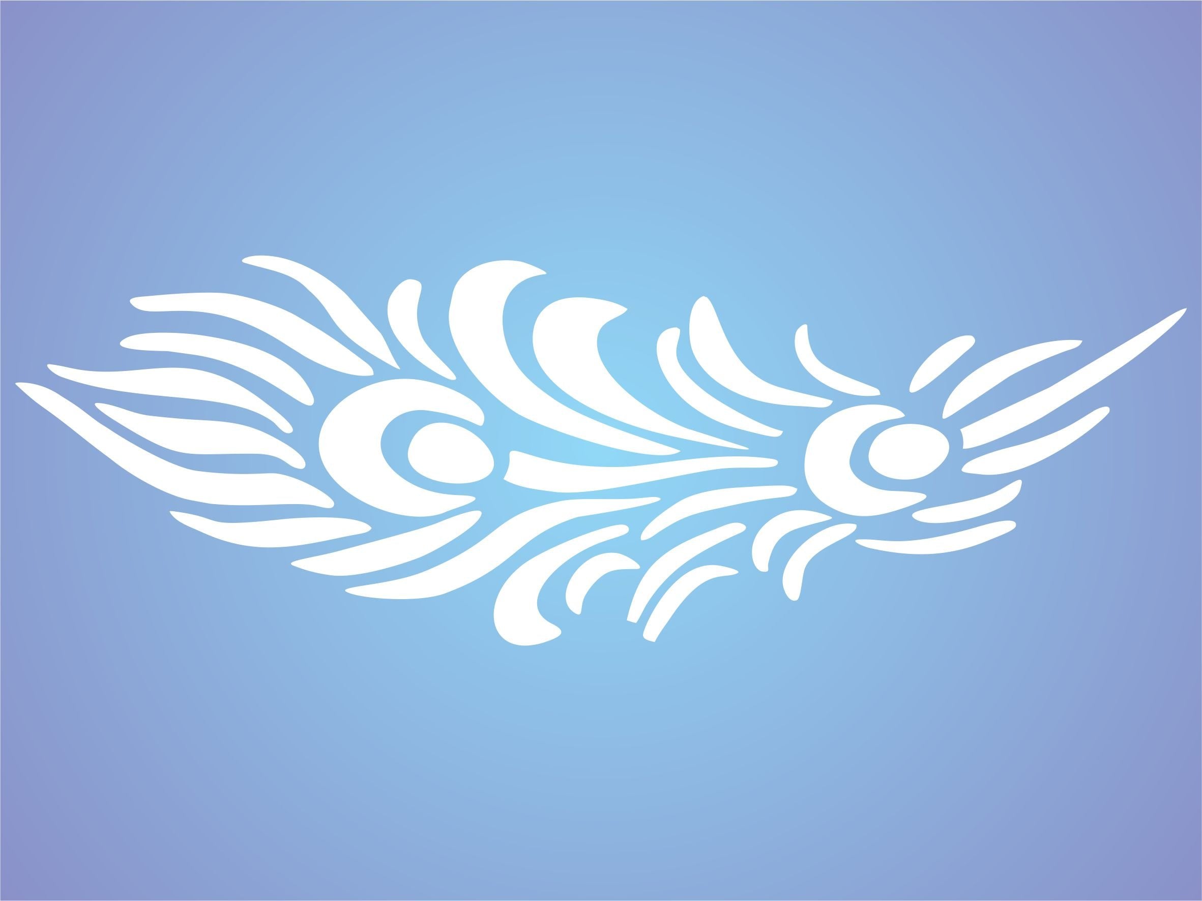 Peacock Feather Stencil - Reusable Bird Feathers Plumage Plume Wall Stencil Template .
