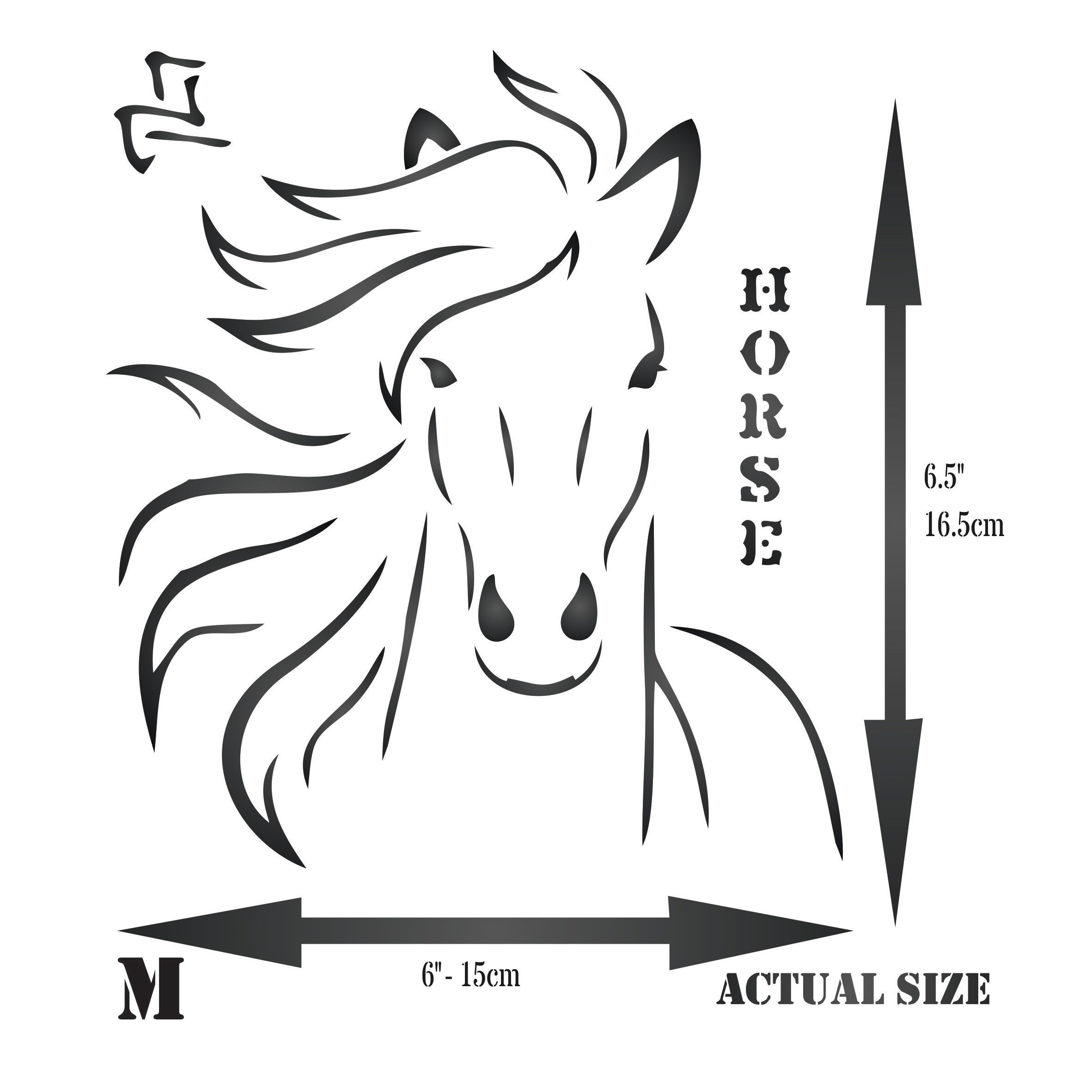 Horse Head Stencil - Animal Farm Chinese Year of The Horse