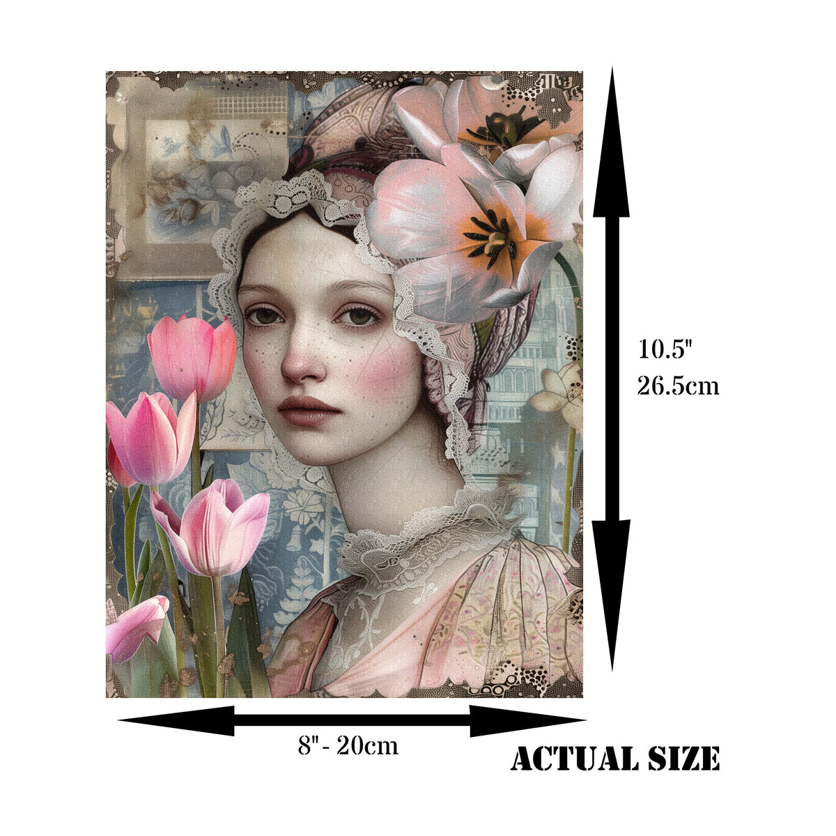 Tulips Decoupage Rice Paper, 20.32 x 26.67 cm - for Scrapbooking Cards Crafts