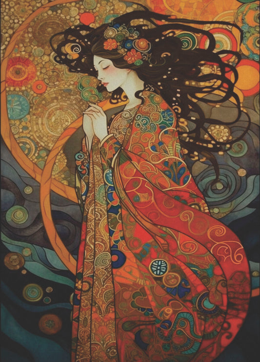 Lady Praying Rice Paper, 29.21 x 40.64 cm - for Decoupage Print Crafts