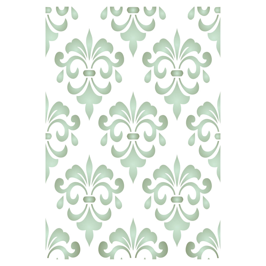 Damask Layering Stencil, 4.5 x 6.5 inch- Flower Mask use to Add Texture