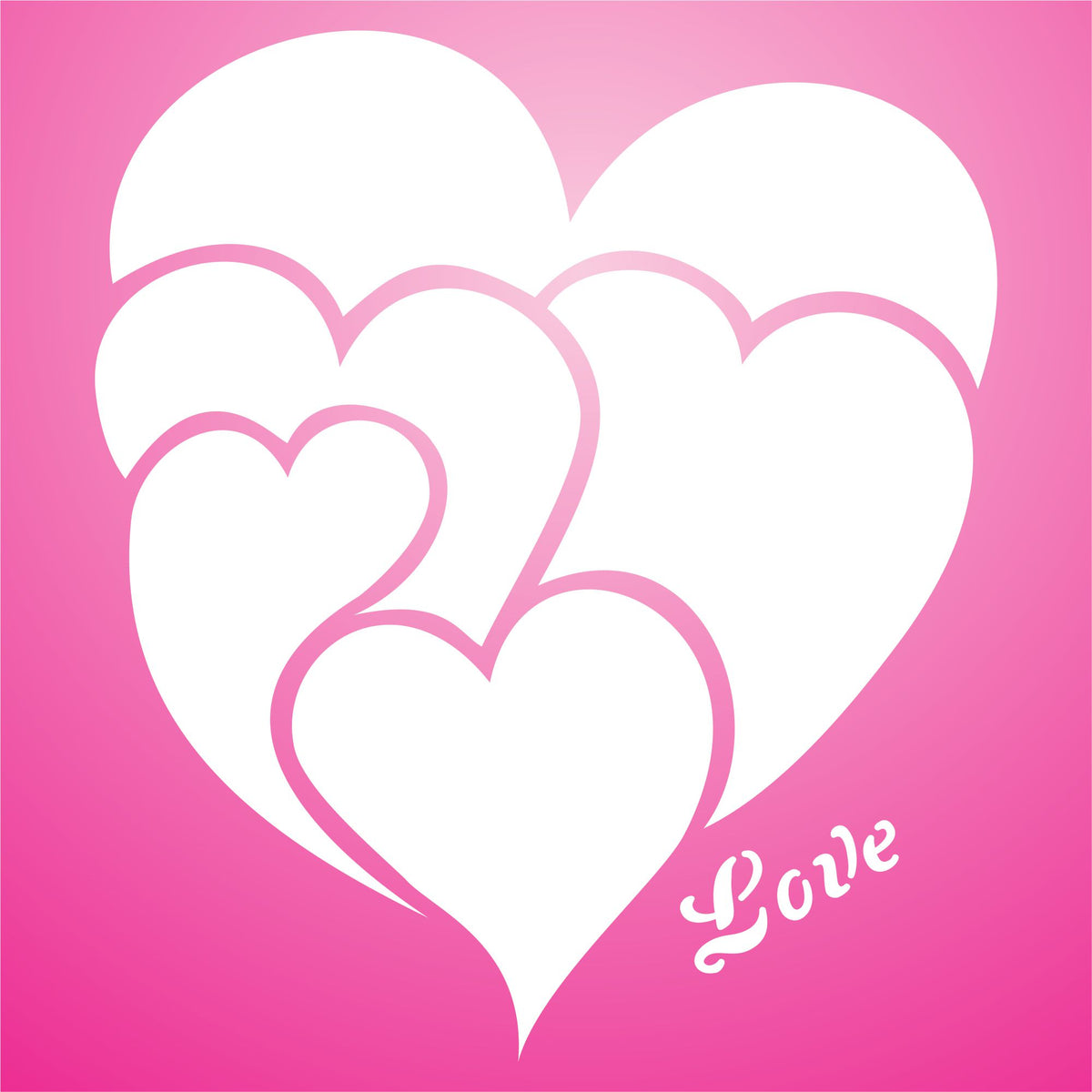 Valentines Day Love Heart Stencil, 8.26 x 10.16 cm - Valentine Heart Design