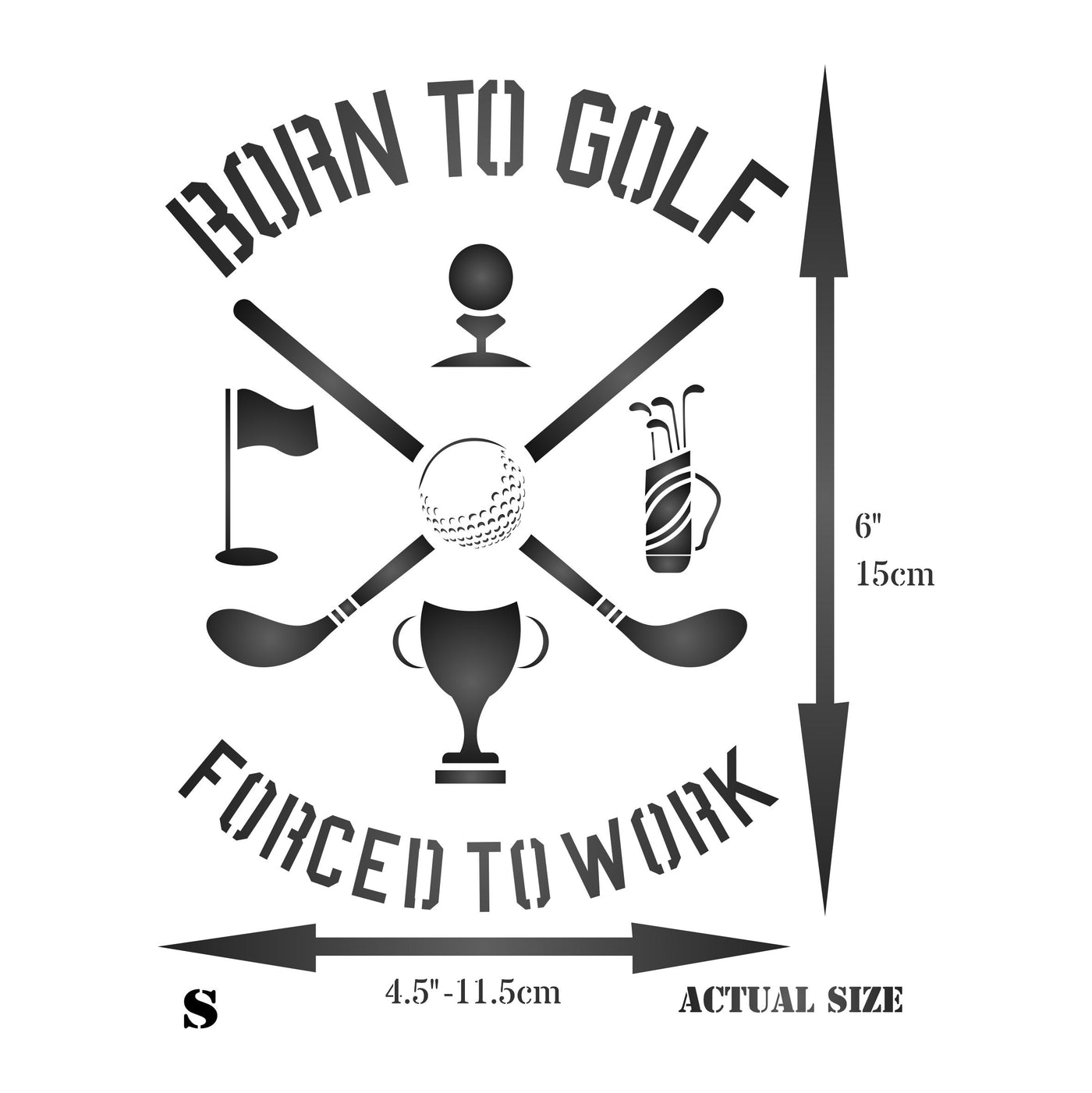 Born to Golf Stencil - Quote Sign Words