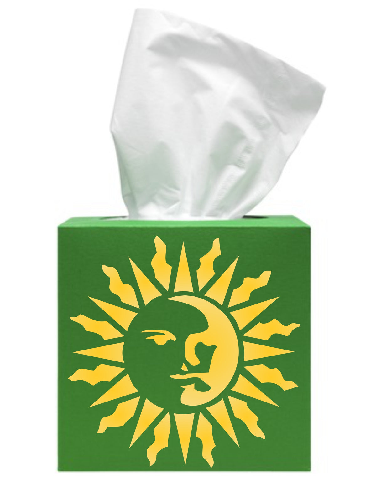 Sun Stencil, 35.56 x 35.56 cm - Celestial Sun Face Art Nouveau Deco Style