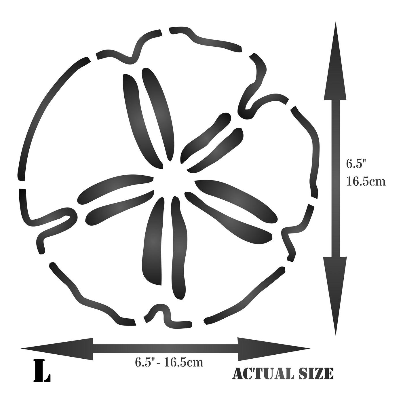 Sand Dollar Stencil - Sea Ocean Nautical Seashore Reef Fish