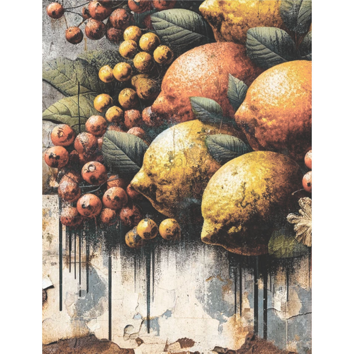 Mixed Fruit Rice Paper, 20.32 x 26.67 cm - for Decoupage Scrapbooking Cards Crafts