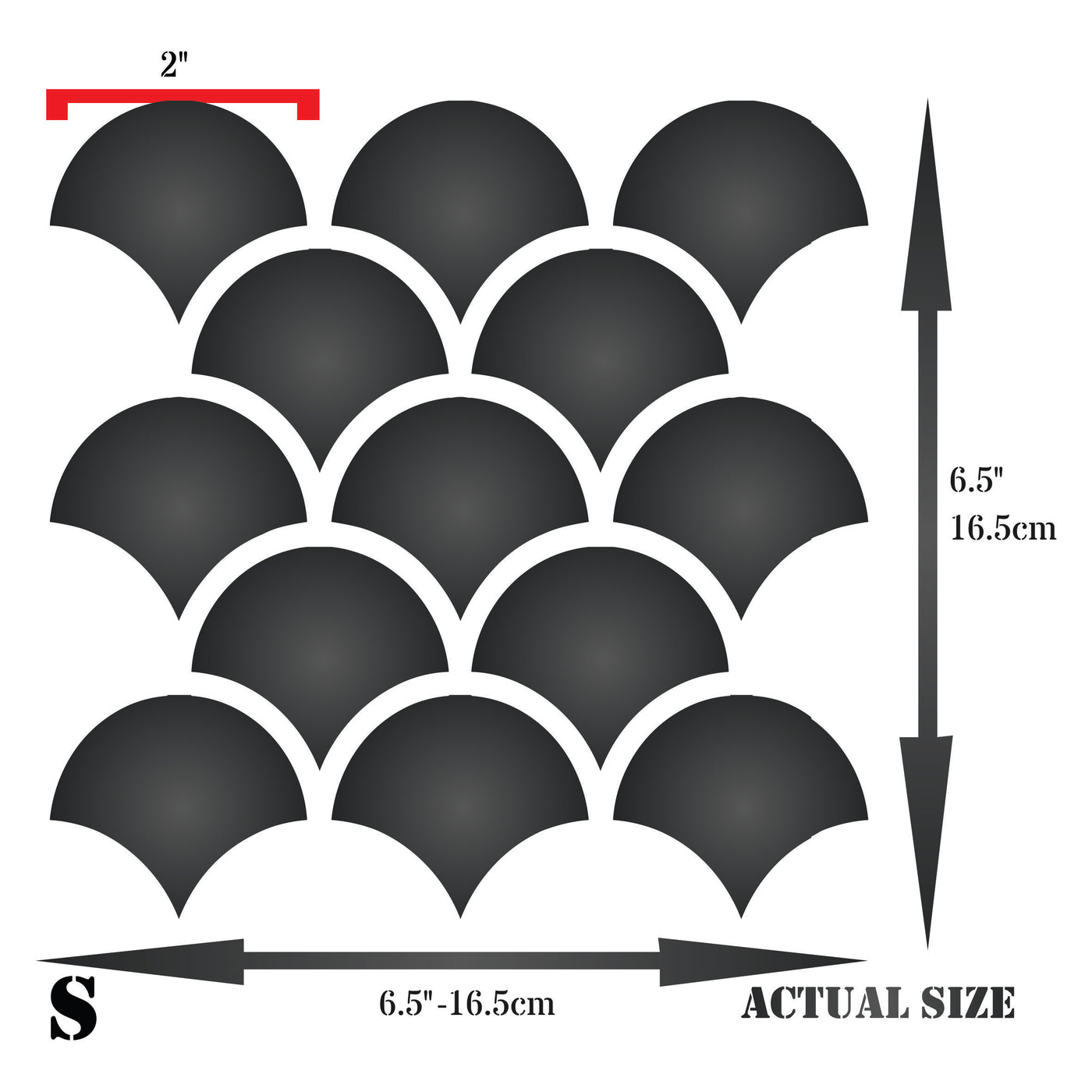 Fish Scale Stencil - Mermaid Fish Layering Allover Scales