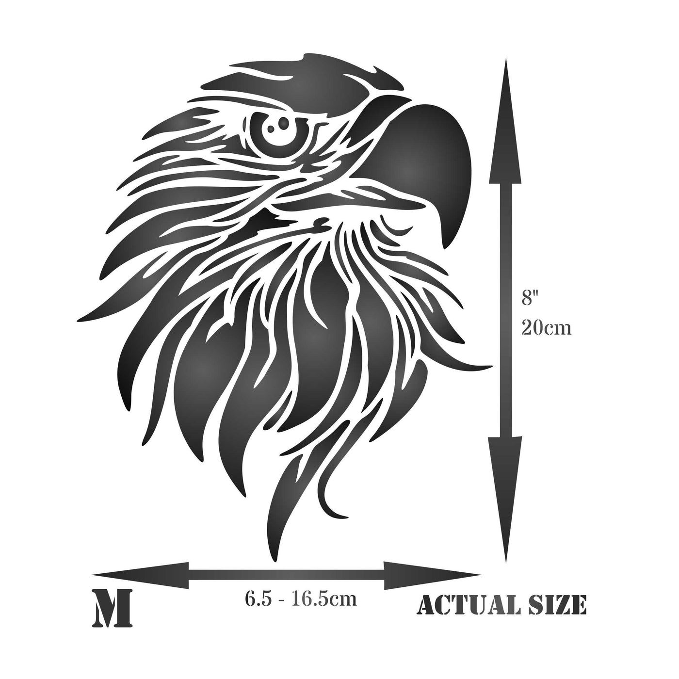 Eagle Head Stencil - Decorative Bird Animal Wildlife