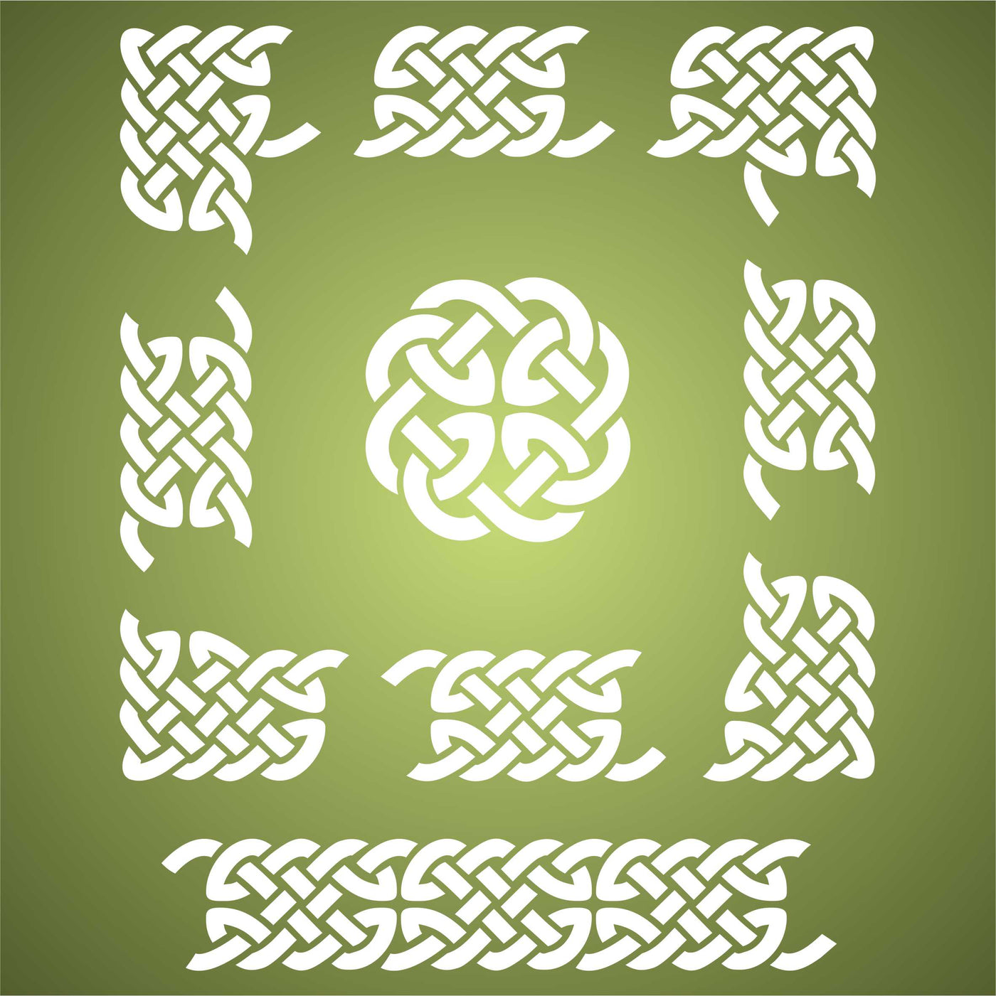 Celtic Frame Stencil - Irish Celts Viking Knotwork Woven Ethnic Braided