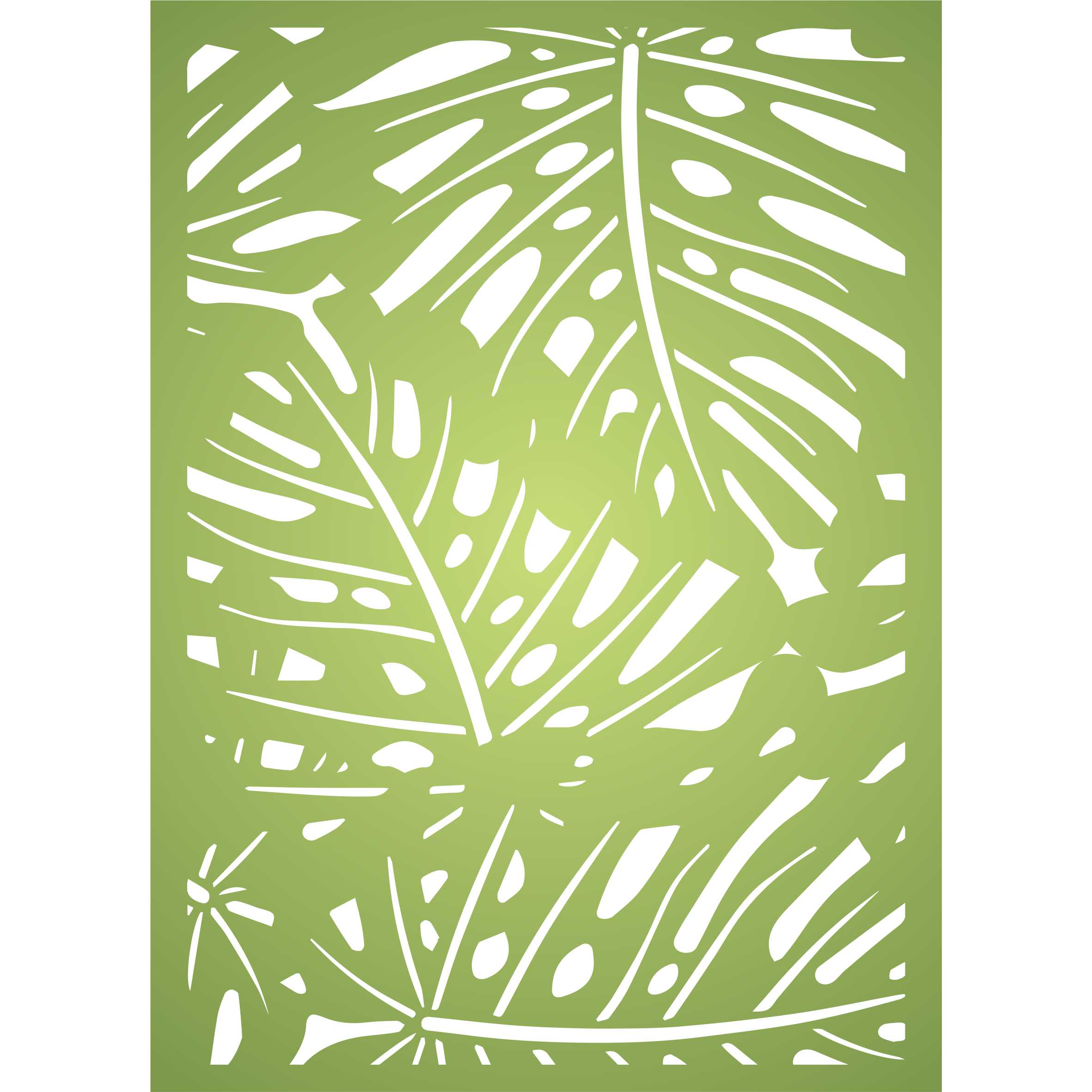 Monstera Layering Stencil, 4.5 x 6.5 inch - Grunge Tropical Leaf Mask use to Add Texture