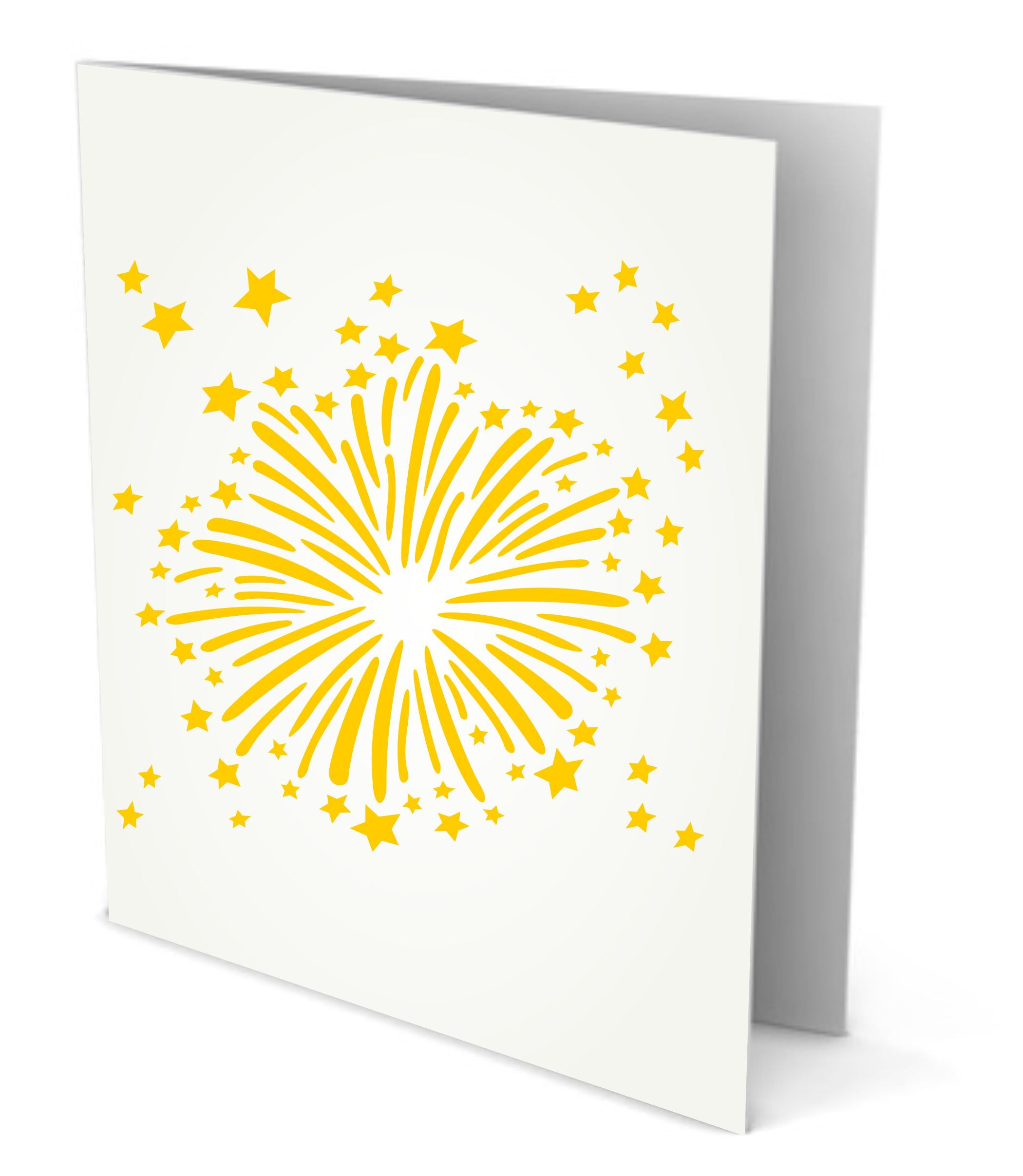 Firework Stencil - Mix Media Layering Fireworks