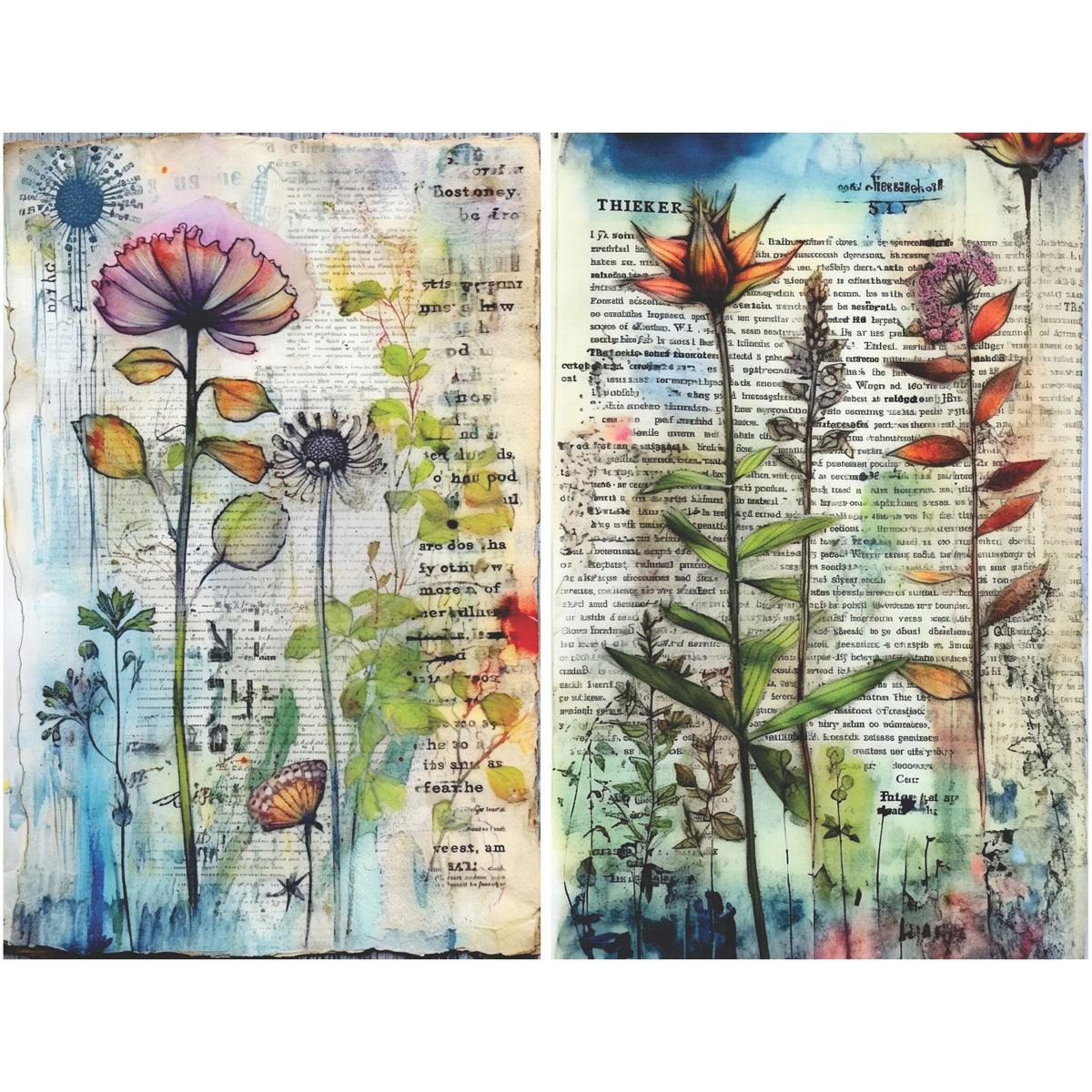 Garden Decoupage Rice Paper, 20.32 x 26.67 cm - for Decoupage Scrapbooking Crafts