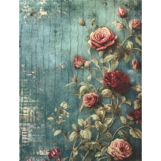 Vintage Flowers Decoupage Rice Paper, 20.32 x 26.67 cm - Scrapbooking Cards Crafts