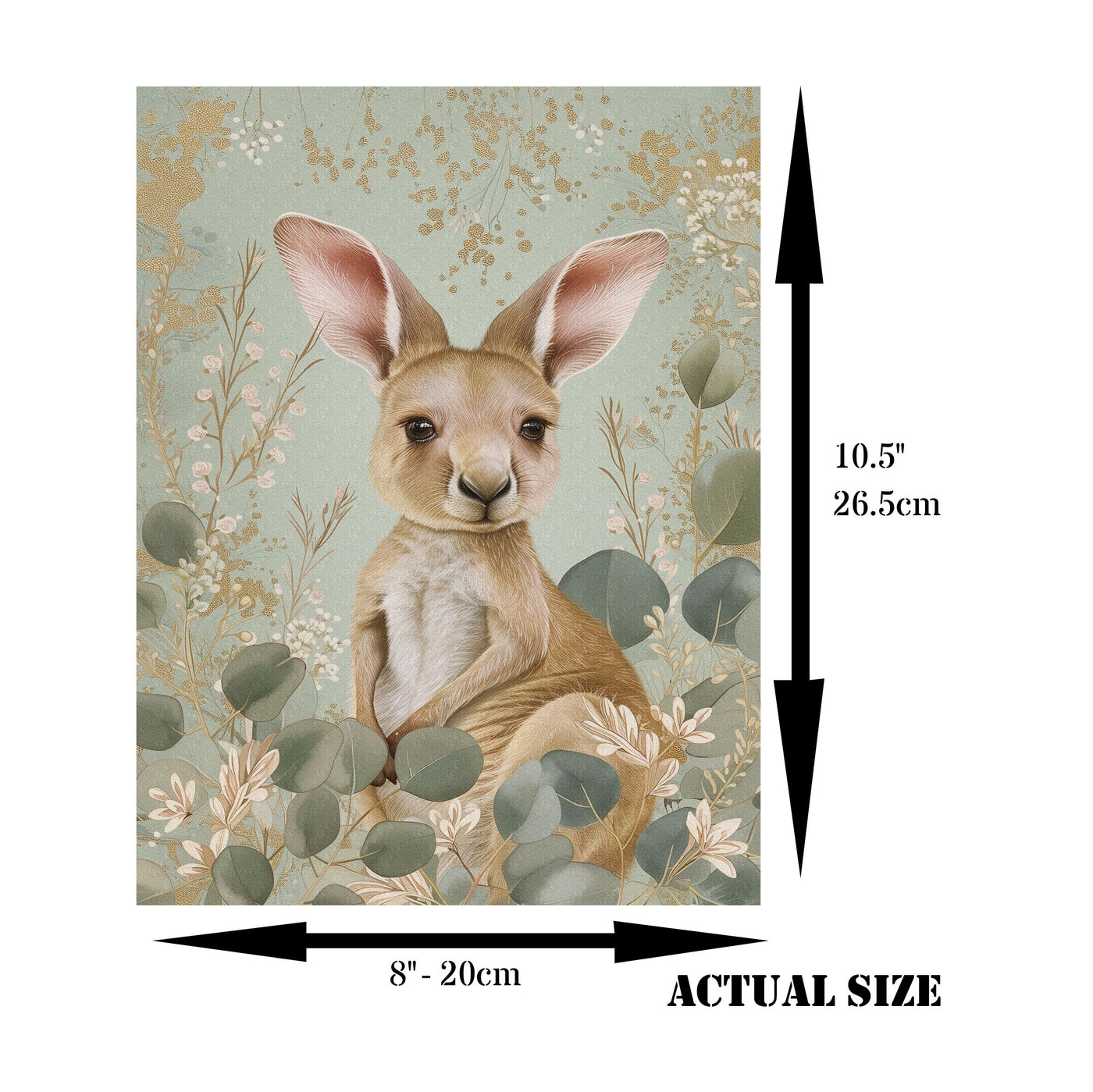 Australian Animals Decoupage Rice Paper, 8 x 10.5 inch - for Scrapbooking Cards Crafts