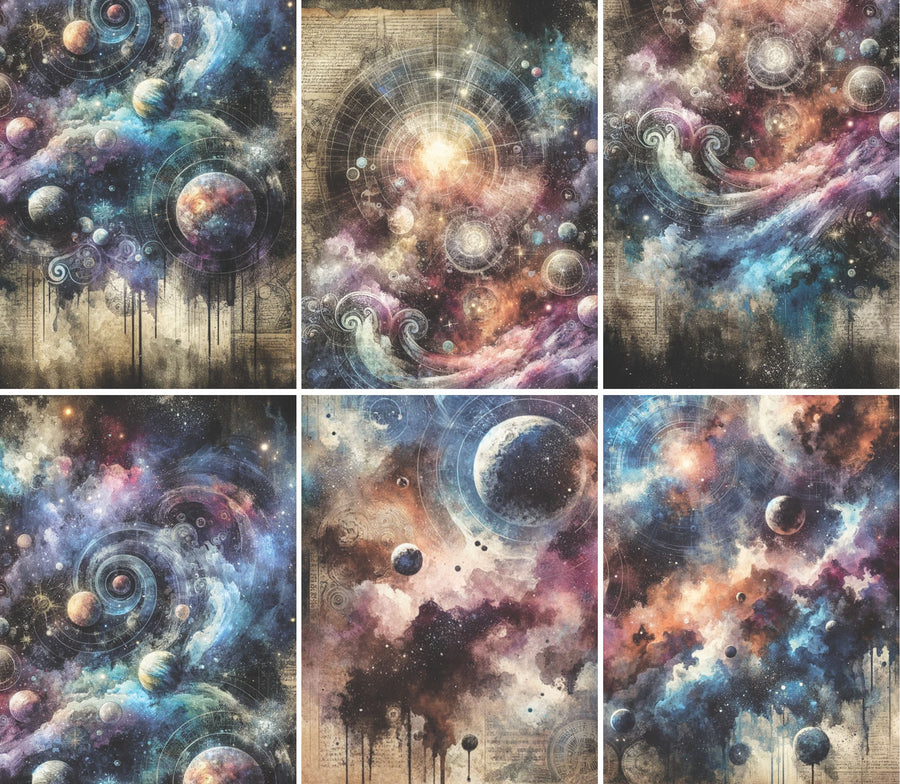 Cosmic Rice Paper, 8 x 10.5 inch - for Decoupage Scrapbooking Cards Crafts