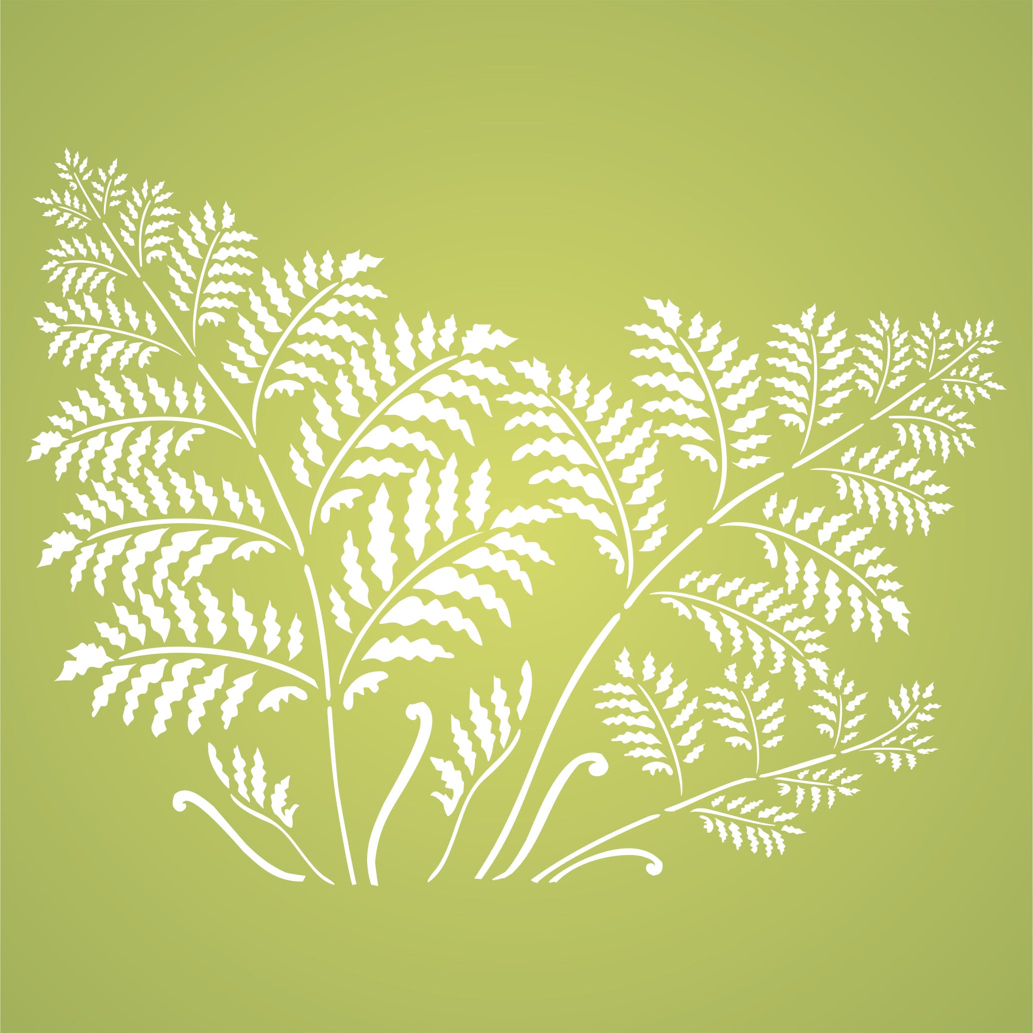 Tree Fern Stencil , 20.5 x 15 inch- Large Tropical Ferns