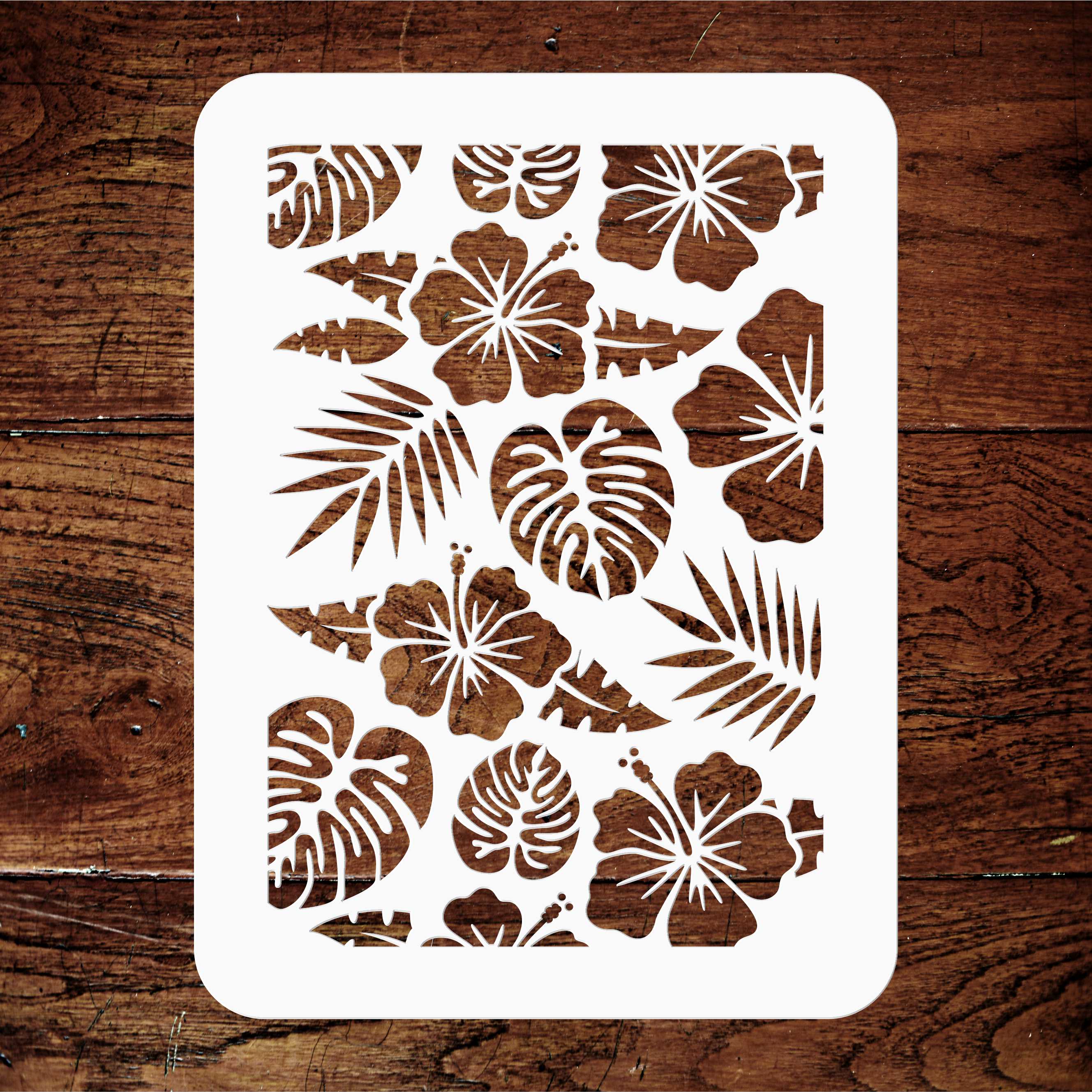 Tropical Layering Stencil, 4.5 x 6.5 inch - Layering use to add Texture and Design