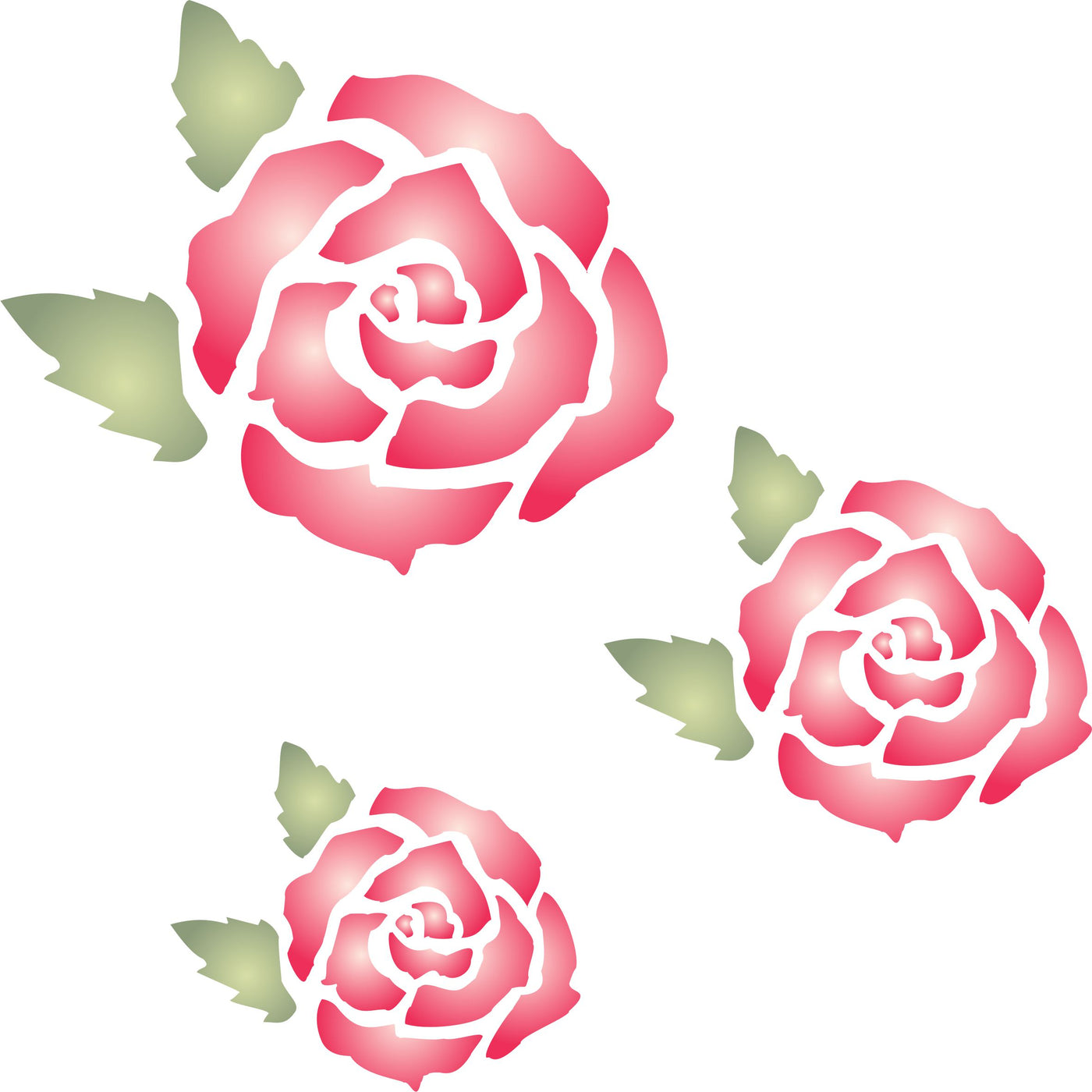 Rose Mural Stencil - Flower Floral Mural Art