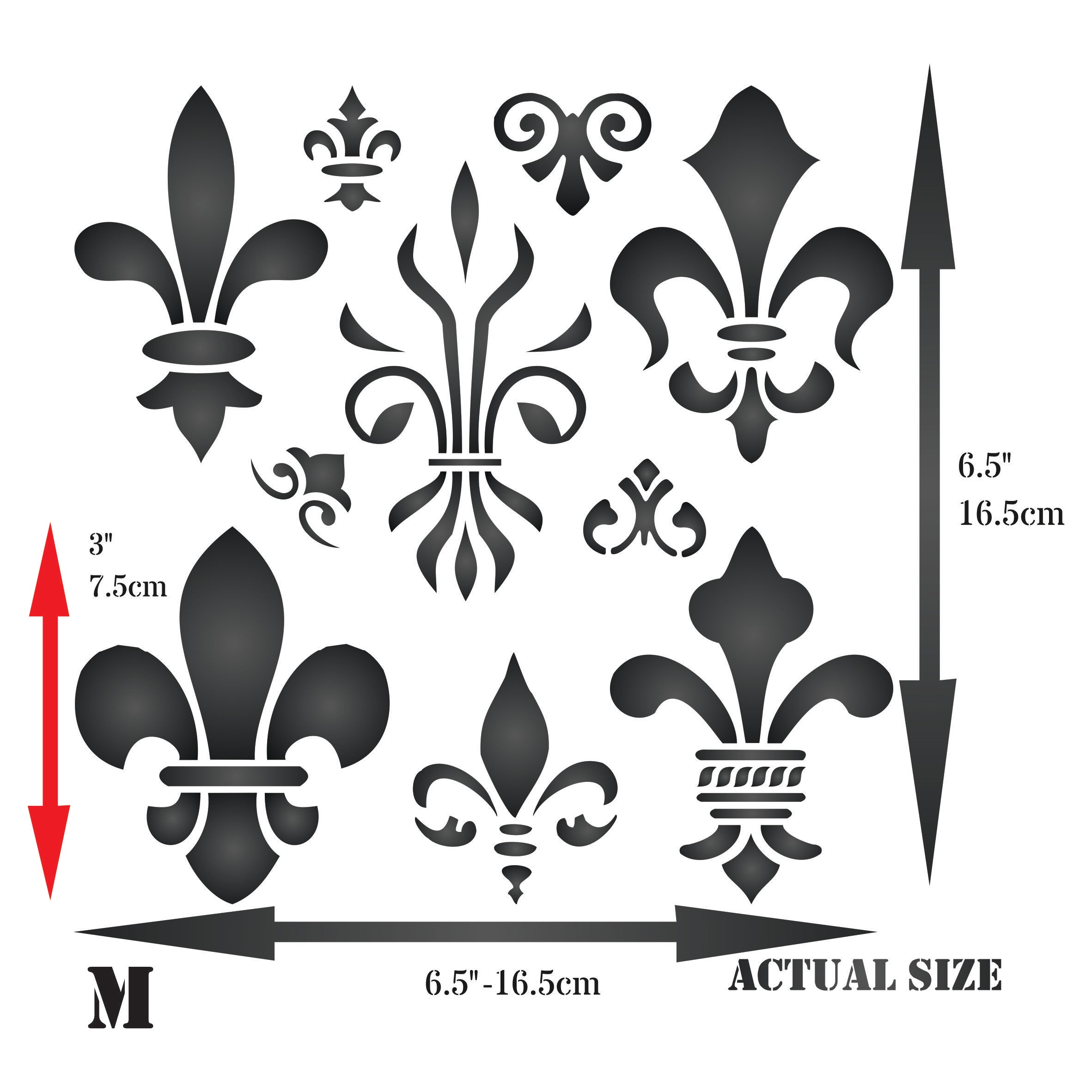 Fleur de Lis Stencil - Classic French Decor