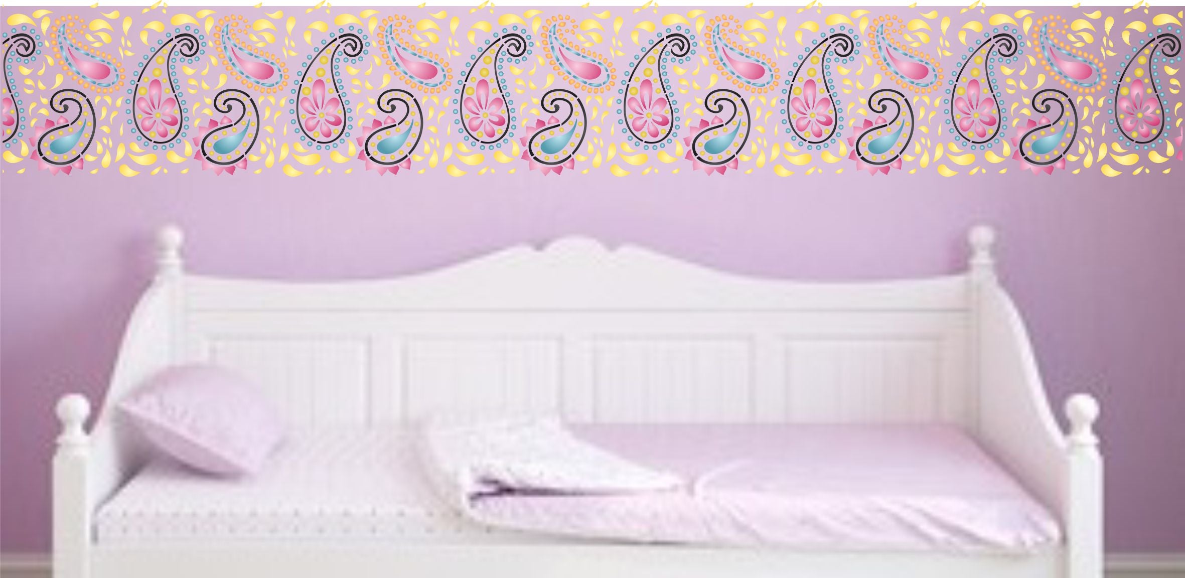 Paisley Allover Stencil - Classic Large Persian Boteh Paisley Allover