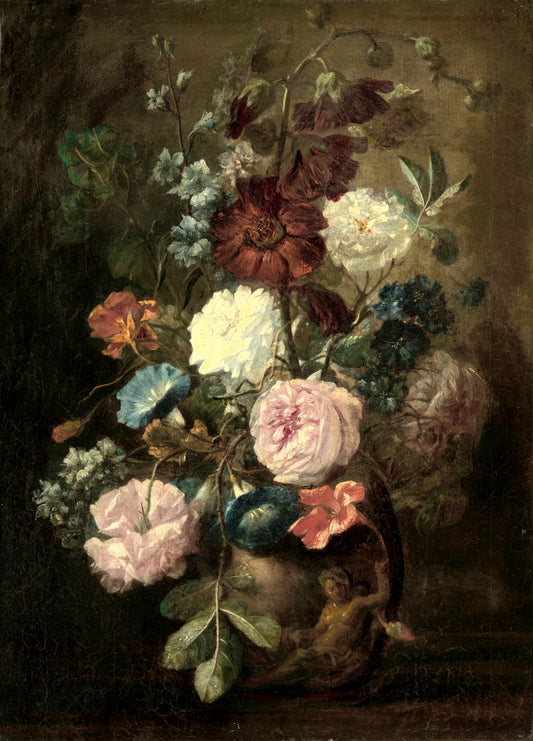 Antique Flowers Mulberry Rice Paper, 29.21 x 40.64 cm - for Decoupage Print Crafts
