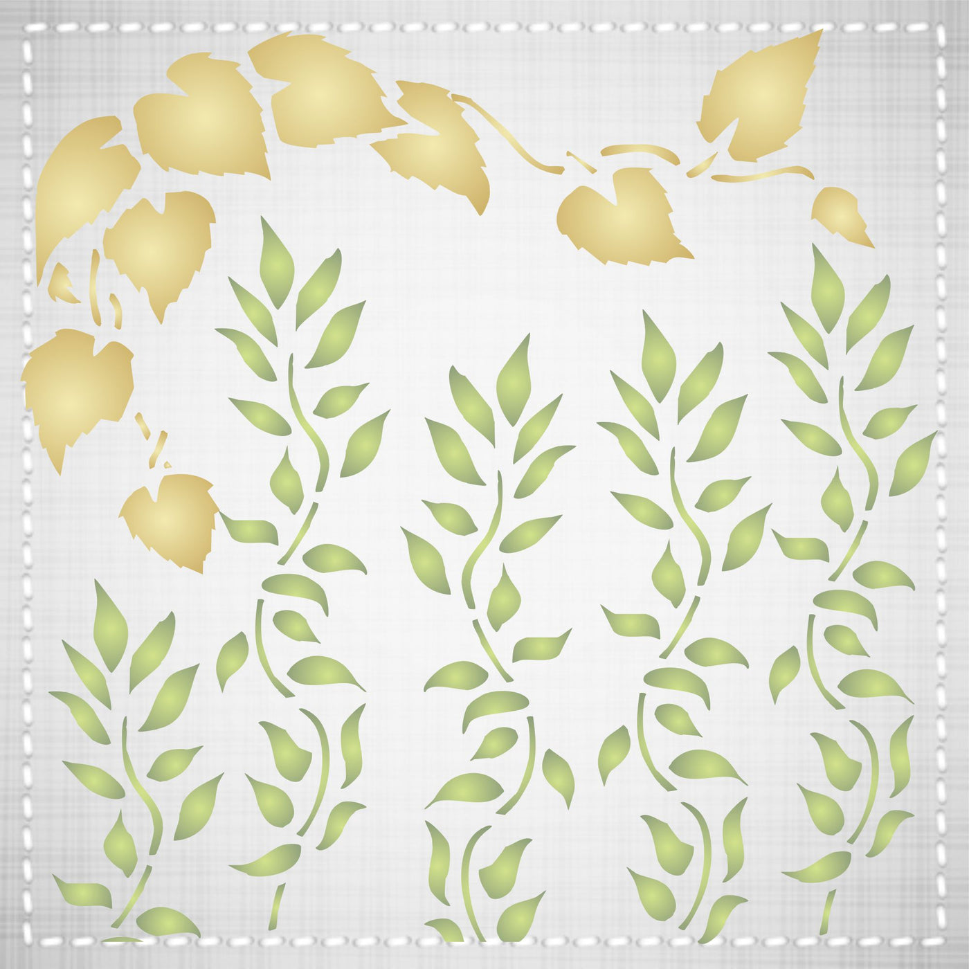 Leaf Stencil - Leaves Vines Painting Cards