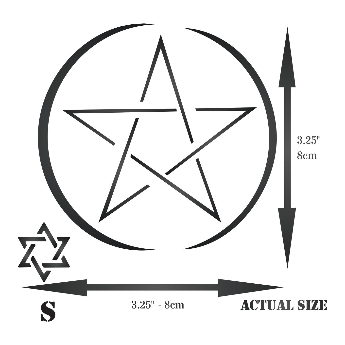 Star of David Stencil - Jewish Hebrew Magen David Sign Symbol