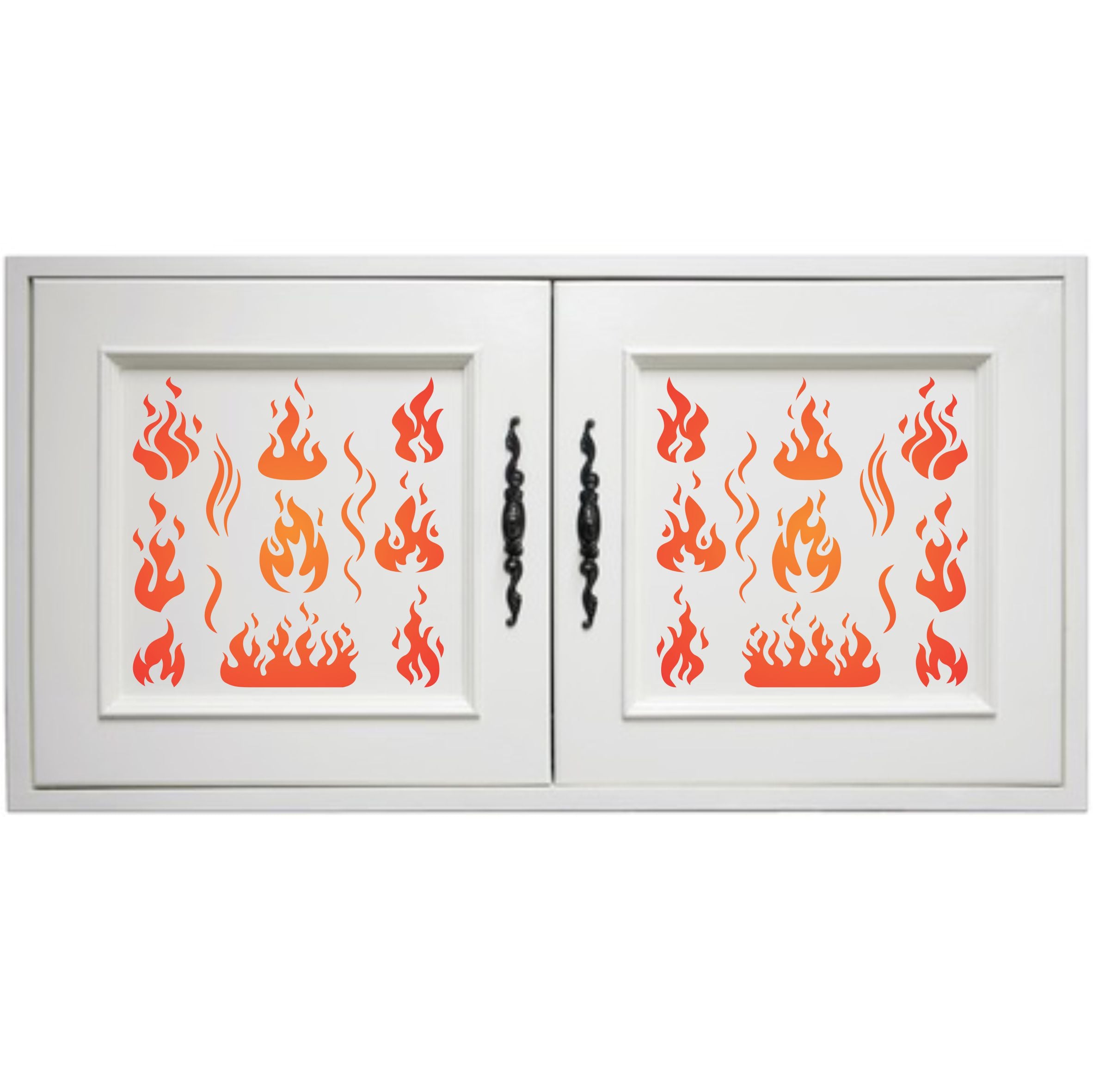 Flames Stencil - Fire Flame Smoke Burn Blaze Bonfire