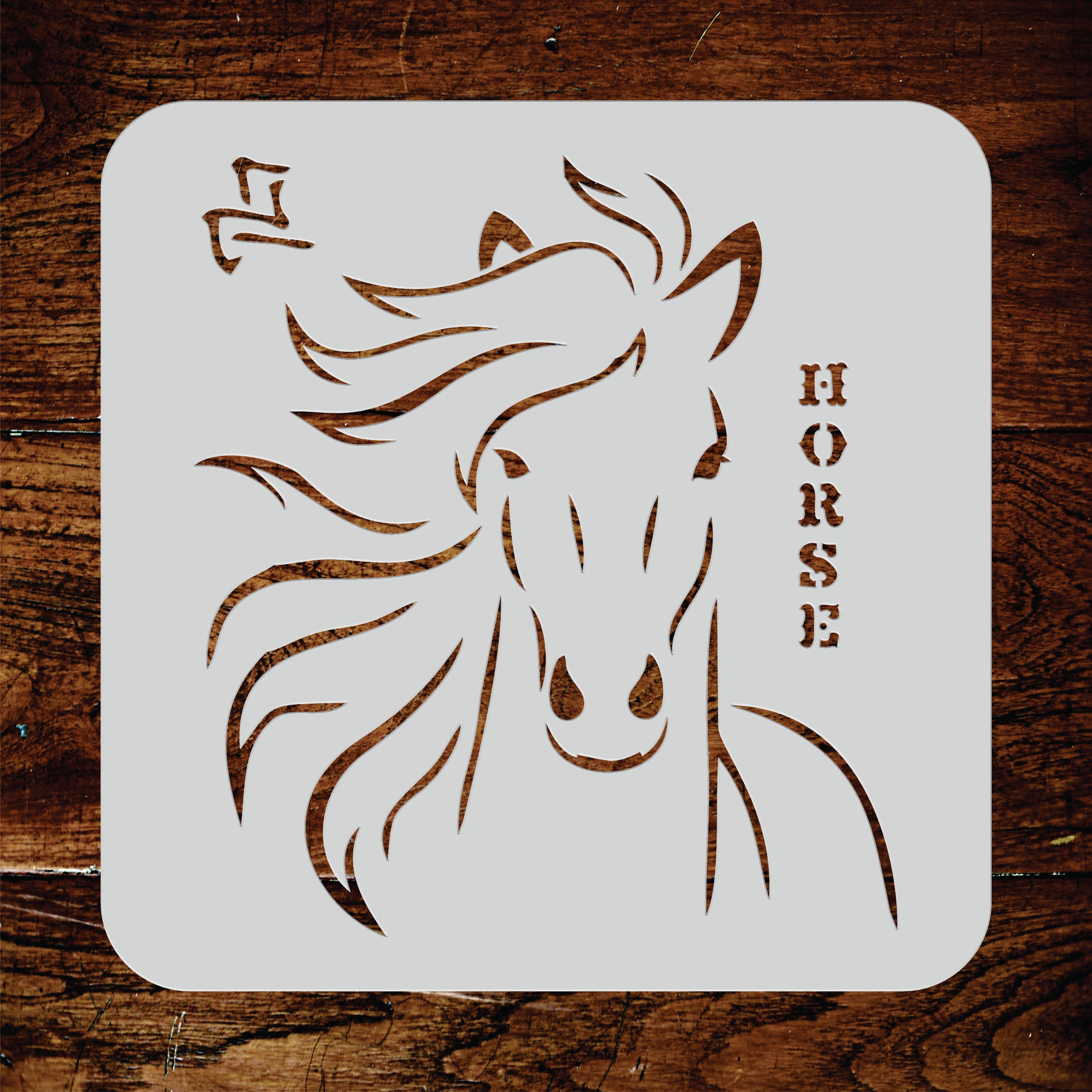 Horse Head Stencil - Animal Farm Chinese Year of The Horse