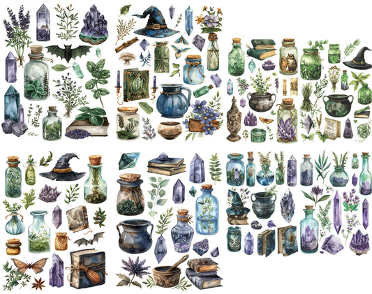 Witchy Decoupage Rice Paper, 20.32 x 26.67 cm - for Decoupage Scrapbooking Craft