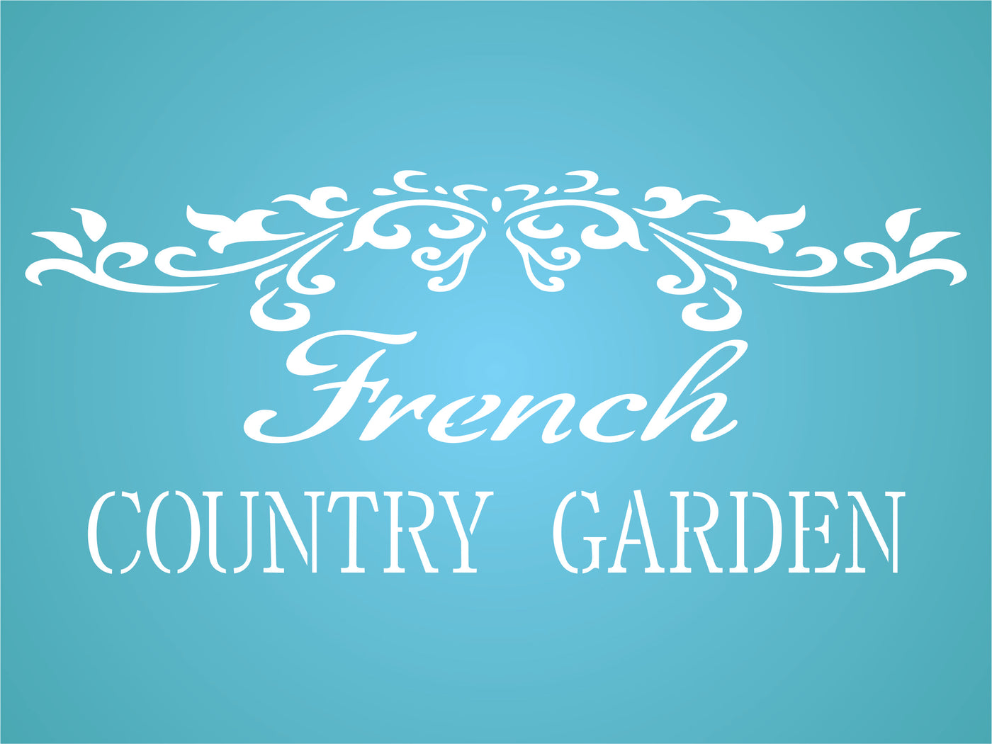 French Country Stencil - Vintage French Garden Word