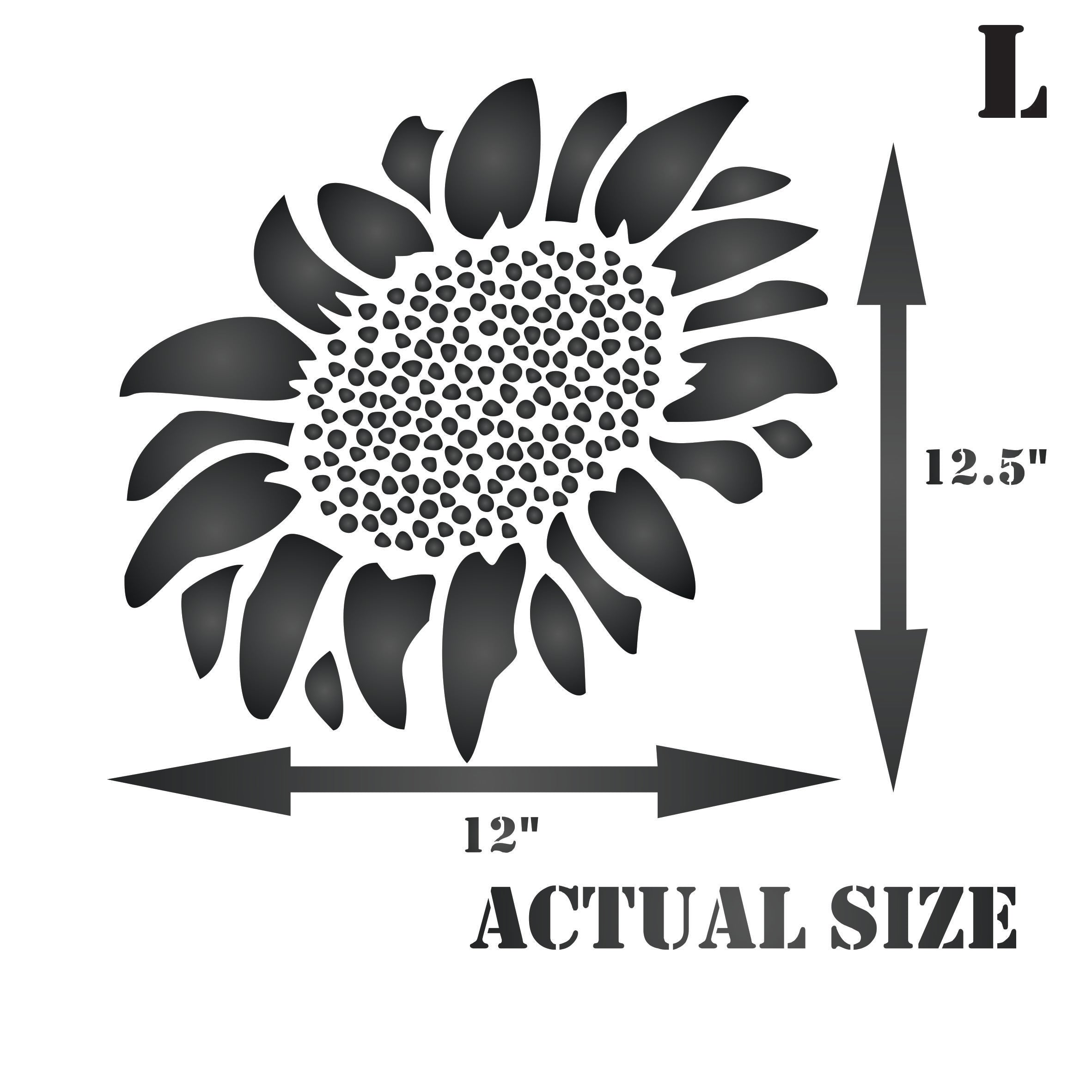 Sunflower Stencil - Flower Floral Art