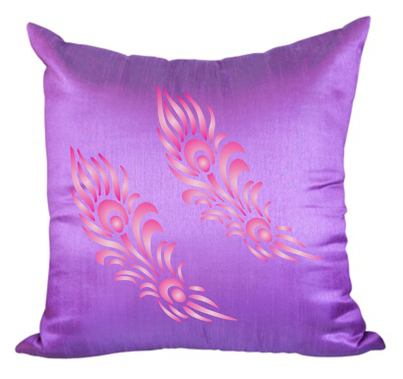 Peacock Feather Stencil - Reusable Bird Feathers Plumage Plume Wall Stencil Template .