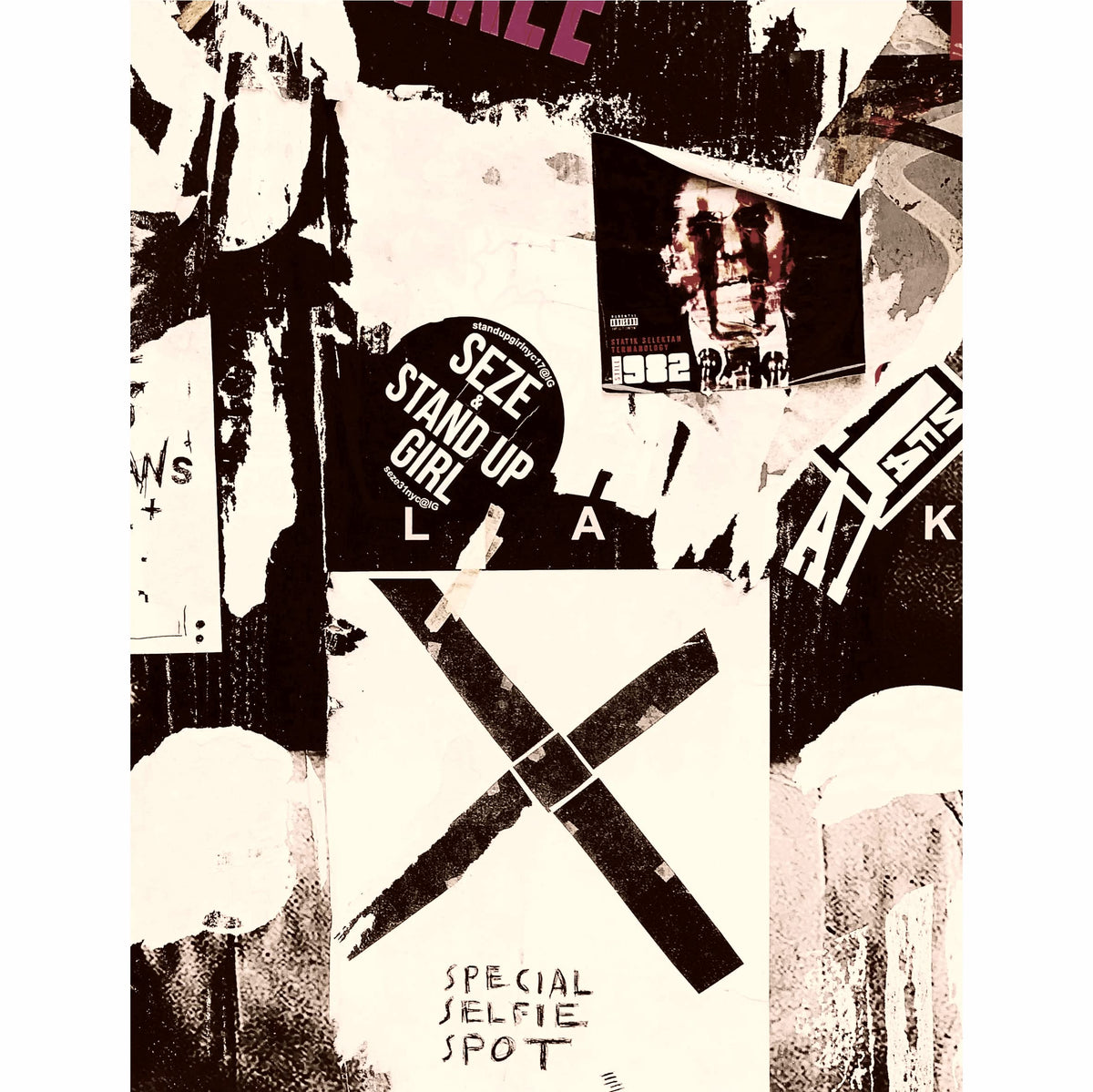 Street Art Theme Mulberry Rice Paper, 20.5 x 26.5cm - 6 x Different Printed Mulberry Paper Images 30gsm Visible Fibres for Decoupage Crafts Mixed Media Collage Art