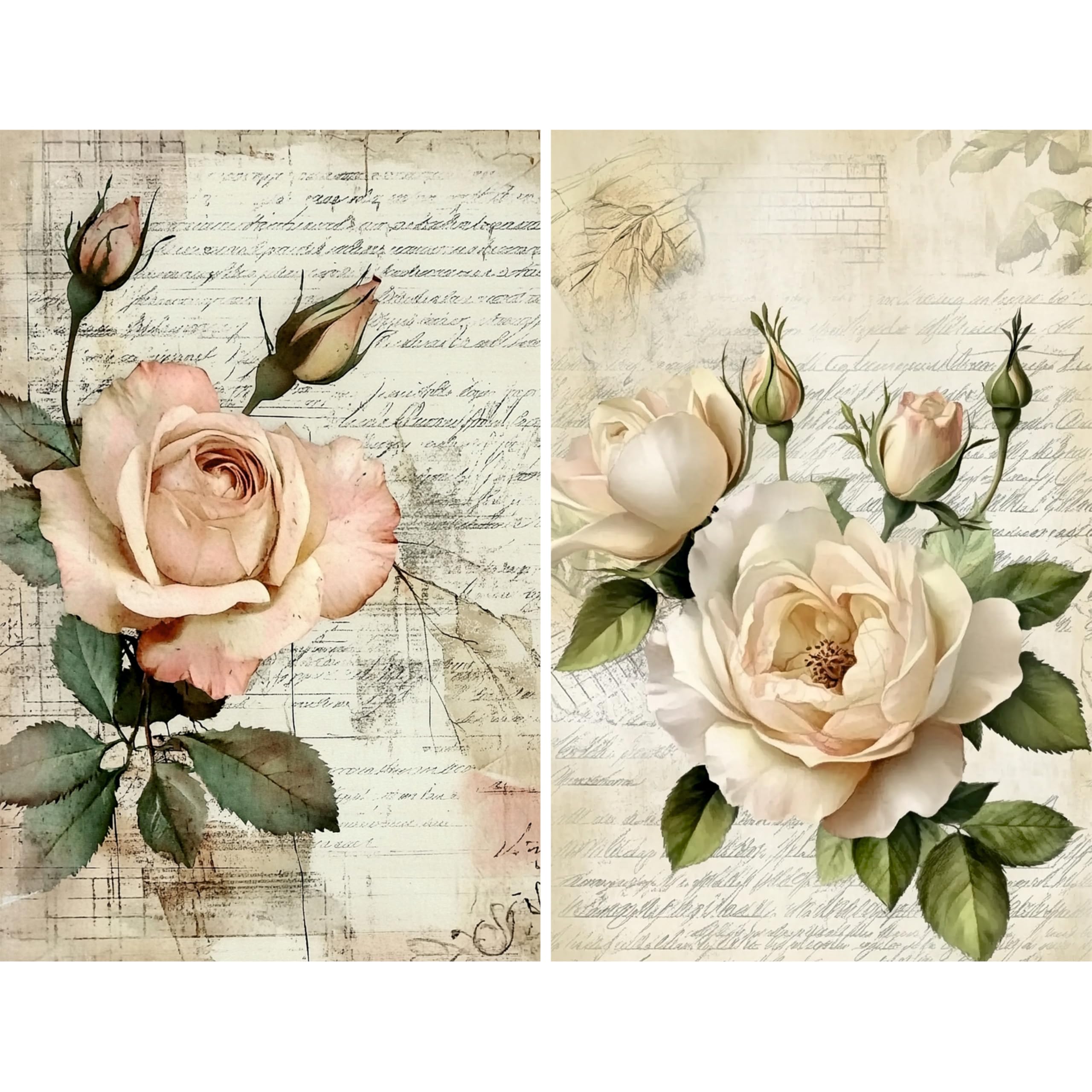 Decoupage Rice Paper, 20 x 26.5cm (6 Sheets) – 6x Decoupage Papers for Collage, Mixed Media, Card Making & Crafts, Decoupage by CRAFT KREATIVELY