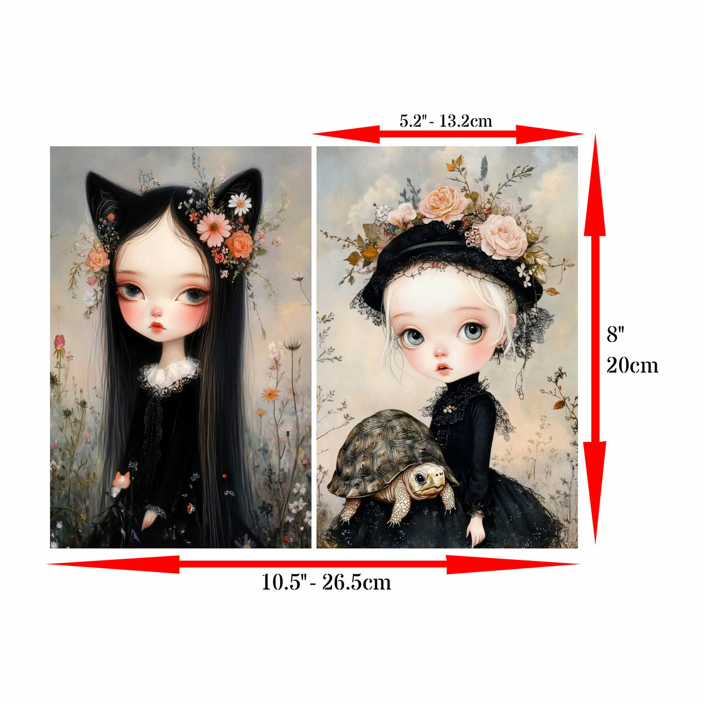 Decoupage Rice Paper, 20 x 26.5cm (6 Sheets) – 6x Decoupage Papers for Collage, Mixed Media, Card Making & Crafts, Decoupage by CRAFT KREATIVELY