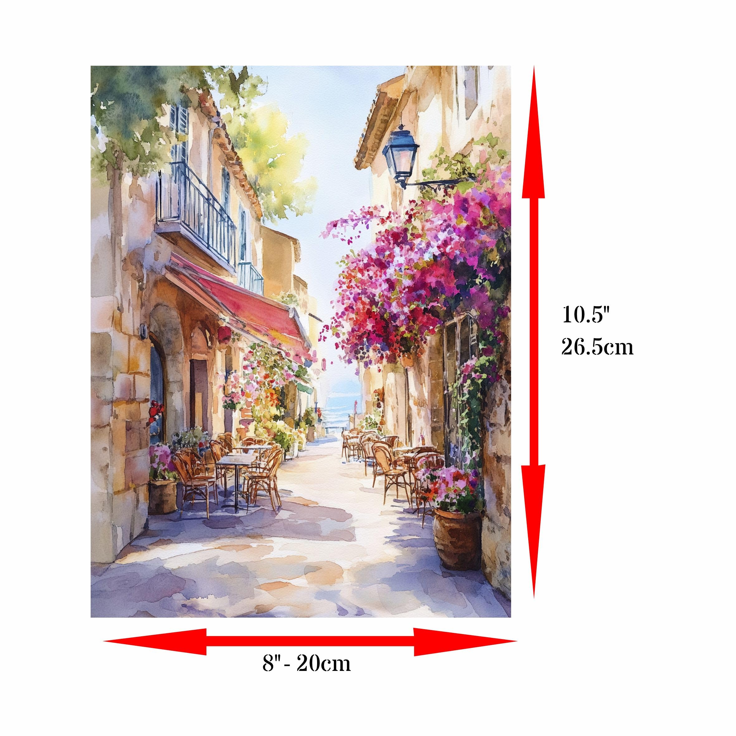 Decoupage Rice Paper, 20 x 26.5cm(6 Sheets) – 6x Decoupage Papers for Collage, Mixed Media, Card Making & Crafts, Decoupage by CRAFT KREATIVELY