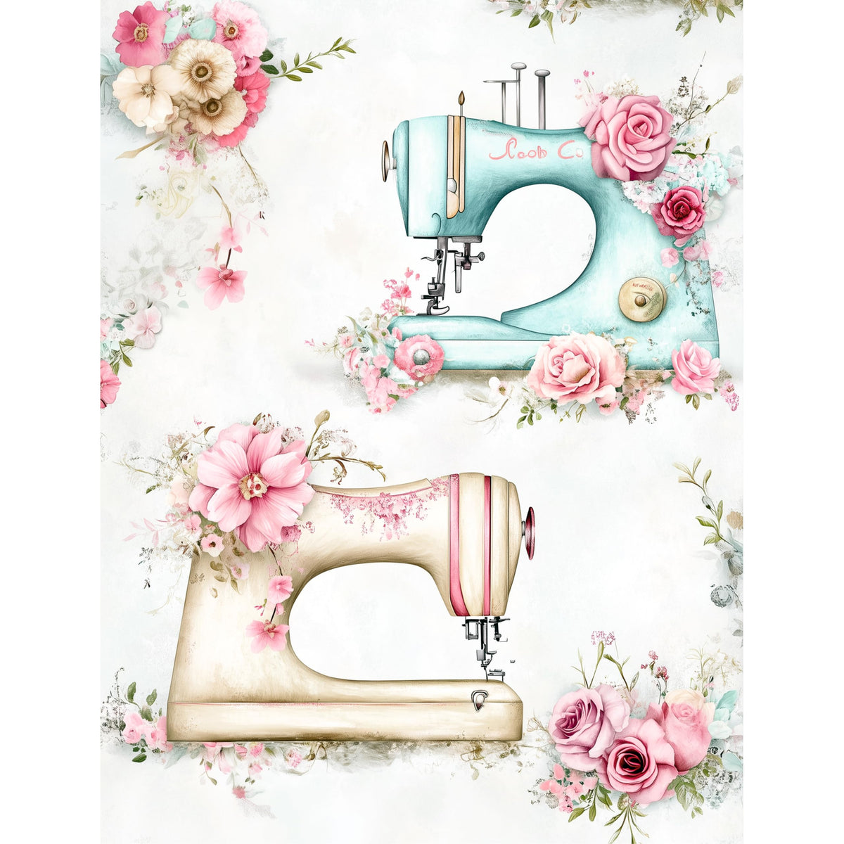 Sewing Rice Papers – Decoupage Paper Design for Furniture, Mixed Media, Cards & Crafts, Decoupage by CRAFT KREATIVELY